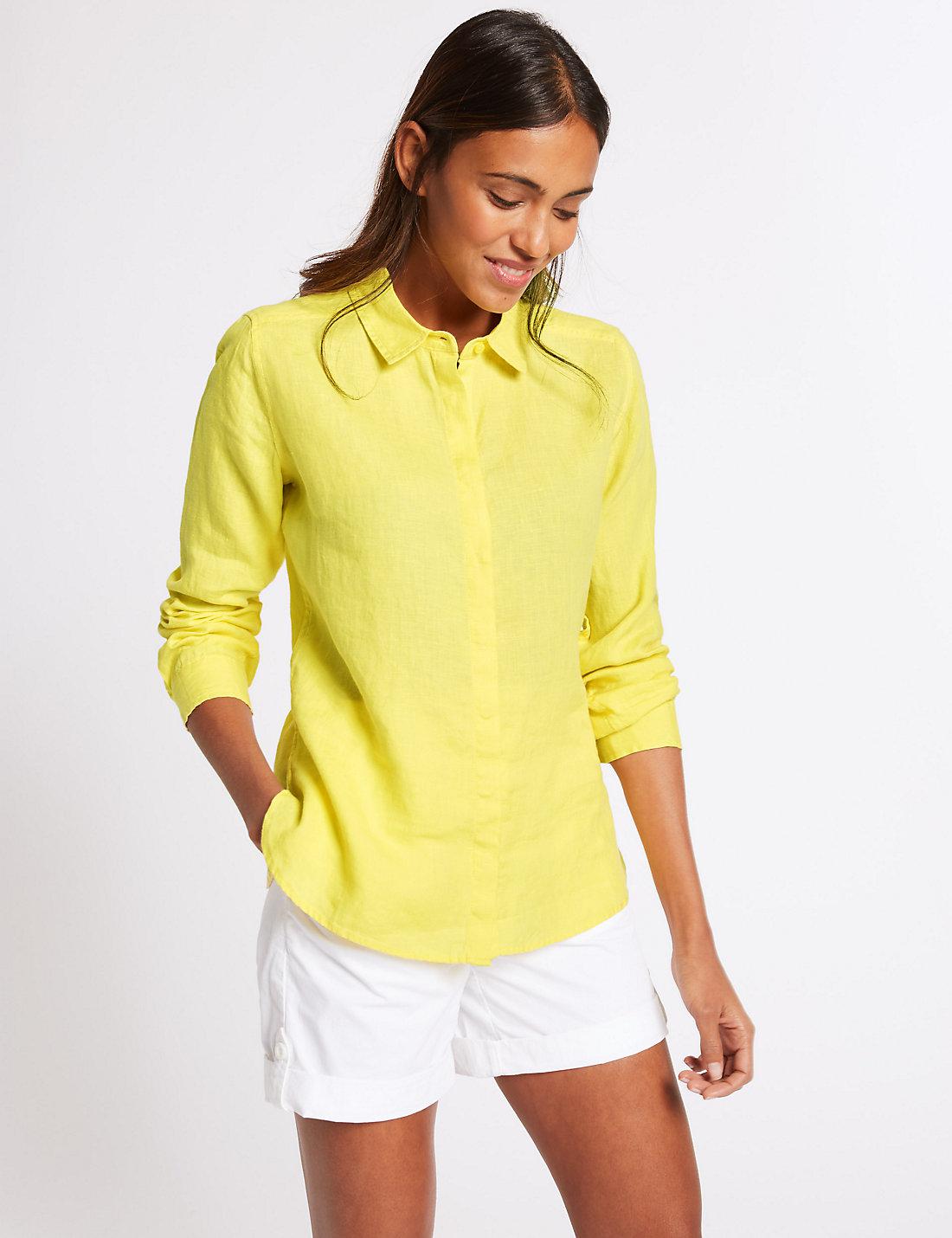 marks and spencer womens long sleeve shirts