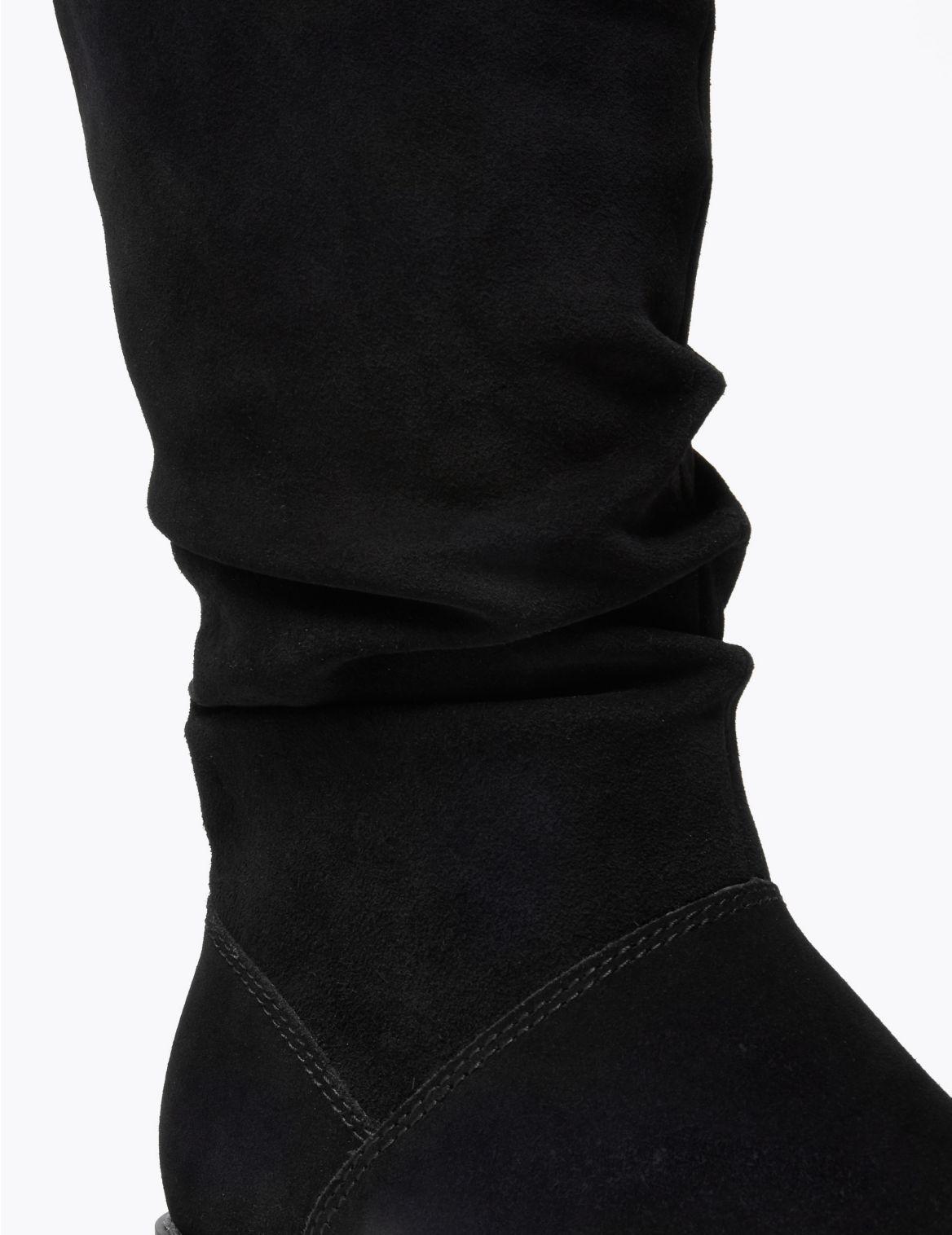 marks and spencer flat black boots