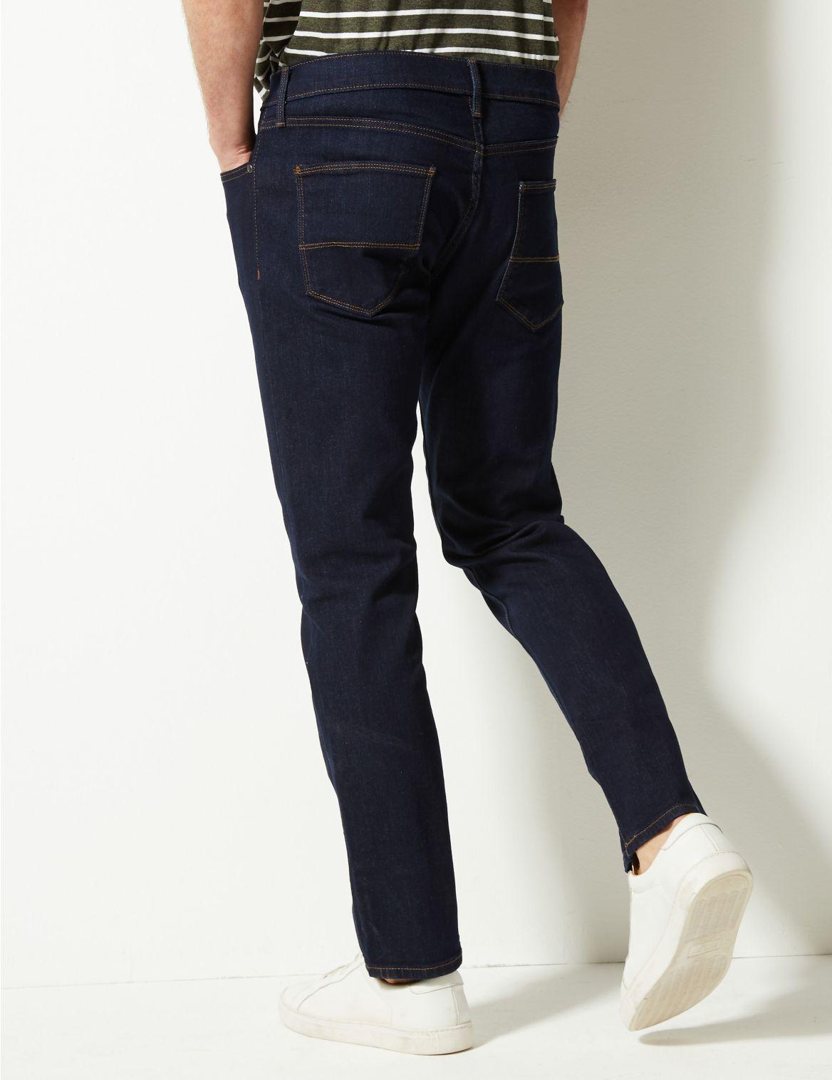 Marks & Spencer Denim Slim Fit Stretch Jeans in Indigo (Blue) for Men Lyst