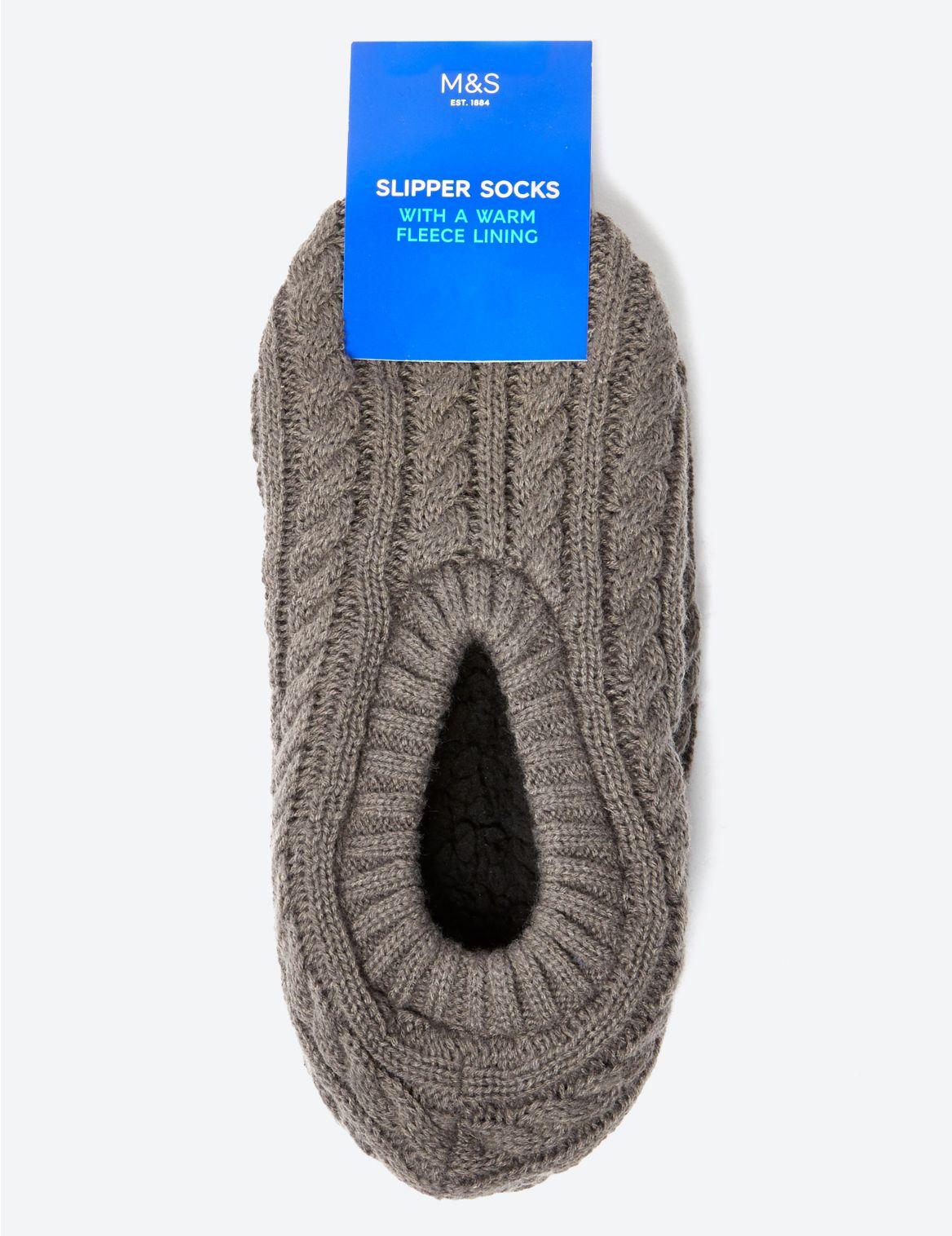 Marks & Spencer Synthetic Slipper Socks in Grey (Gray) for Men Lyst