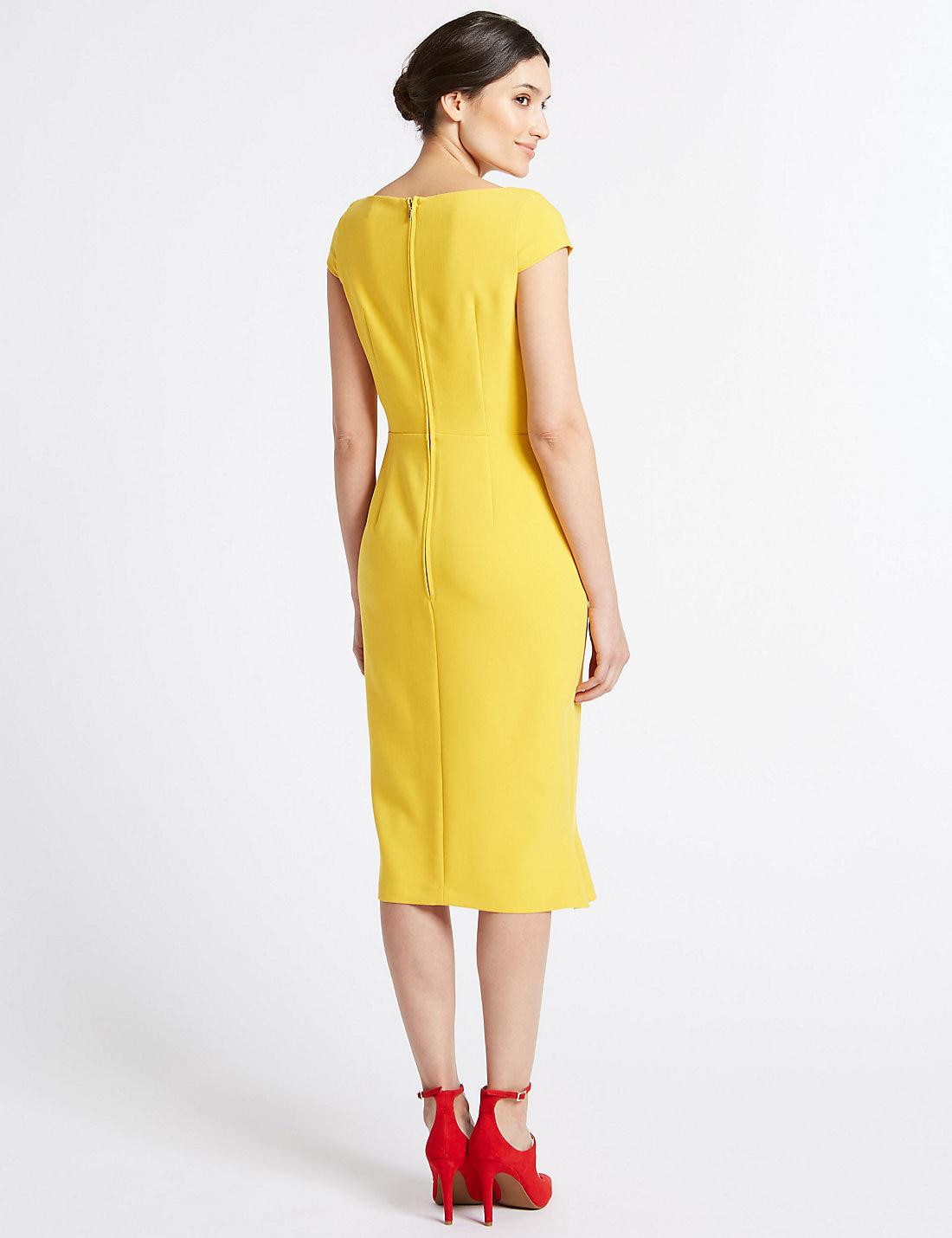 mark and spencer yellow dress