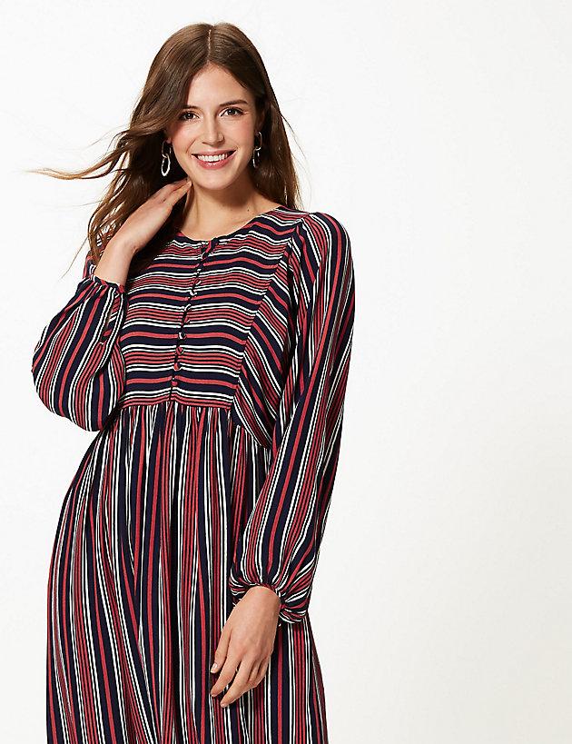 New Marks /& Spencer Indigo Collection Boho Hanky Hem Summer Dress