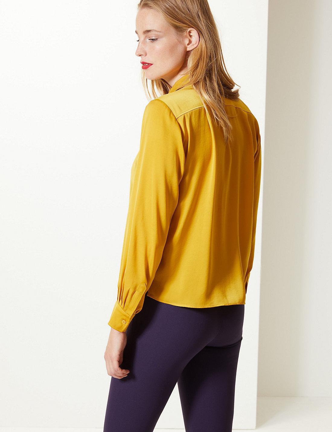marks and spencer yellow blouse