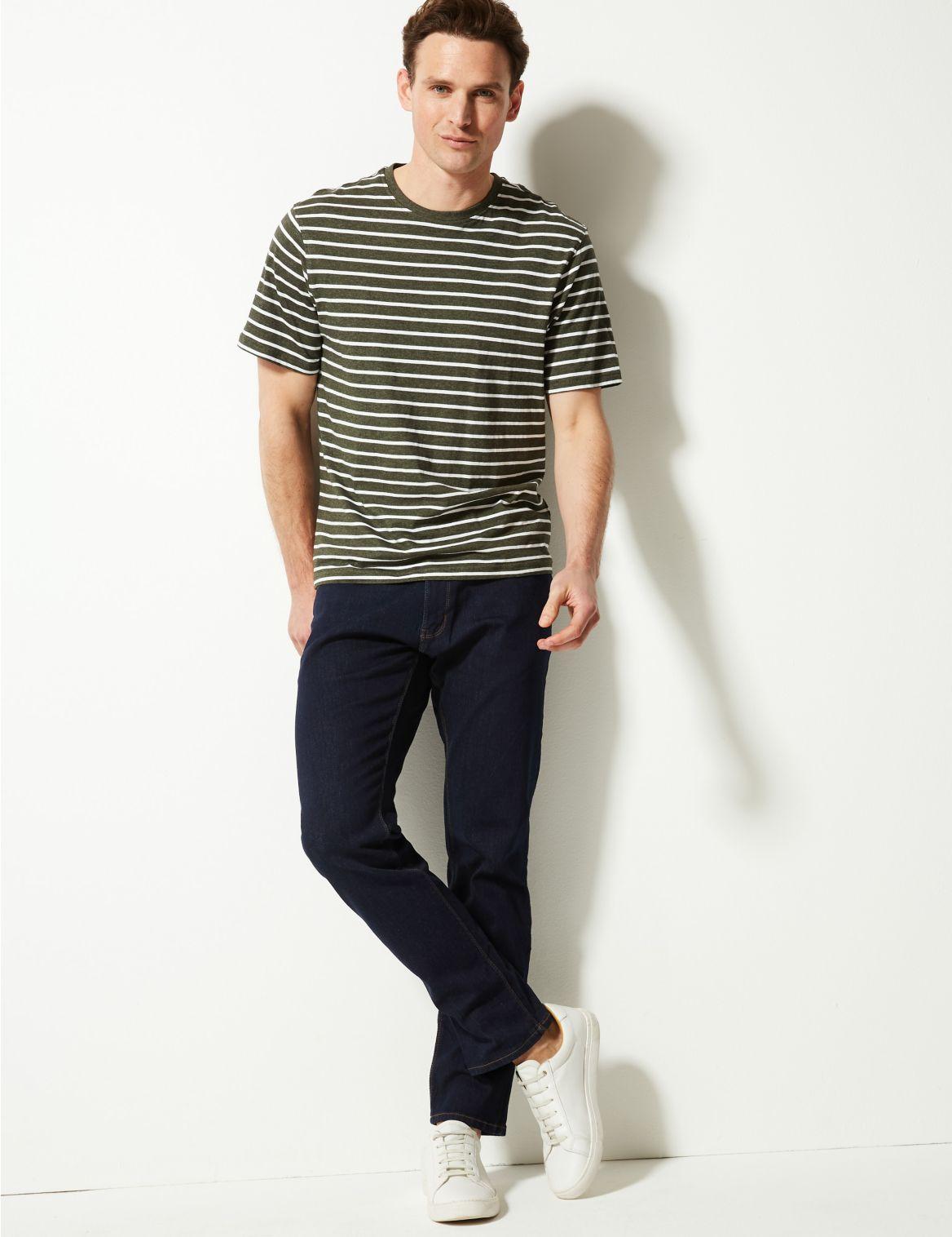 Marks & Spencer Denim Slim Fit Stretch Jeans in Indigo (Blue) for Men Lyst