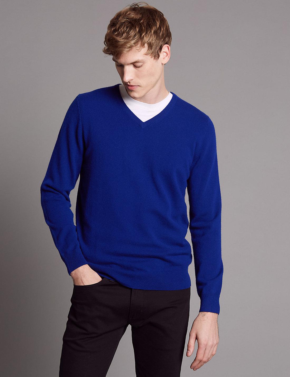 cobalt blue mens jumper