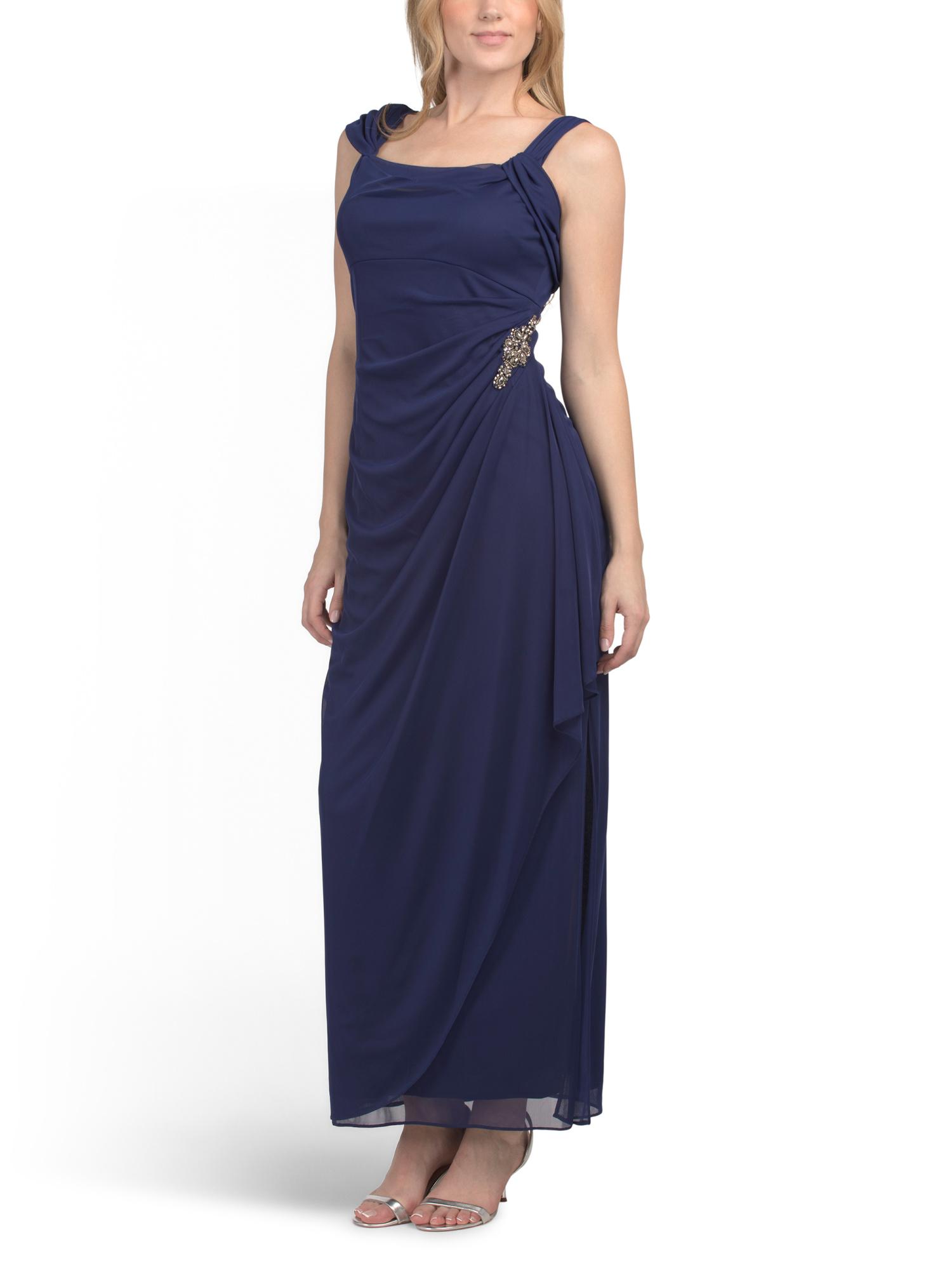 Marshalls Cowl Neck Maxi Dress For in Blue