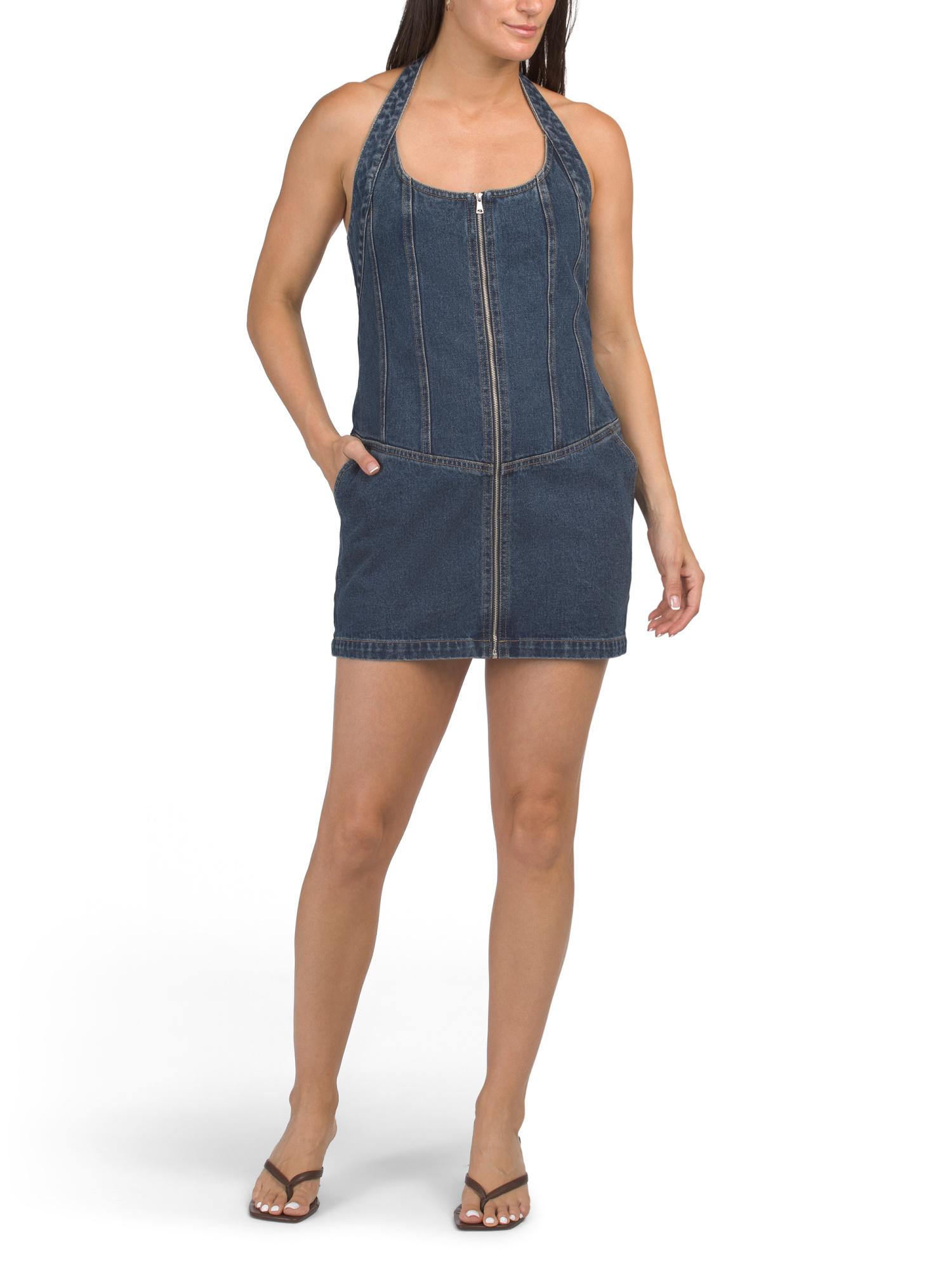 denim dress marshalls Denim dress @marshalls that I have been eyeing!! Love the little eyelet scalloped detail