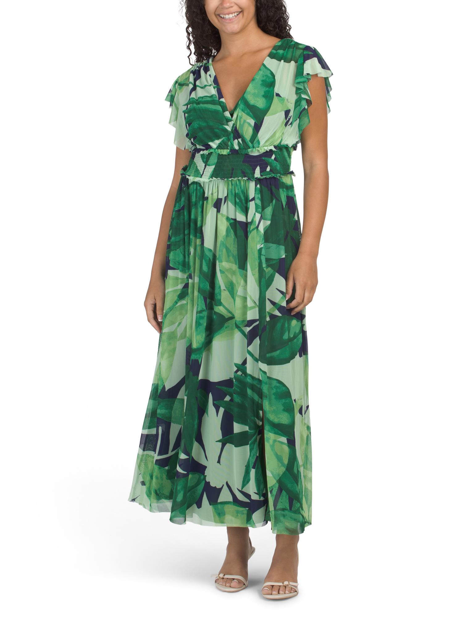 green dress marshalls V-Neck Maxi With Smocked Waistband For in Tiktok