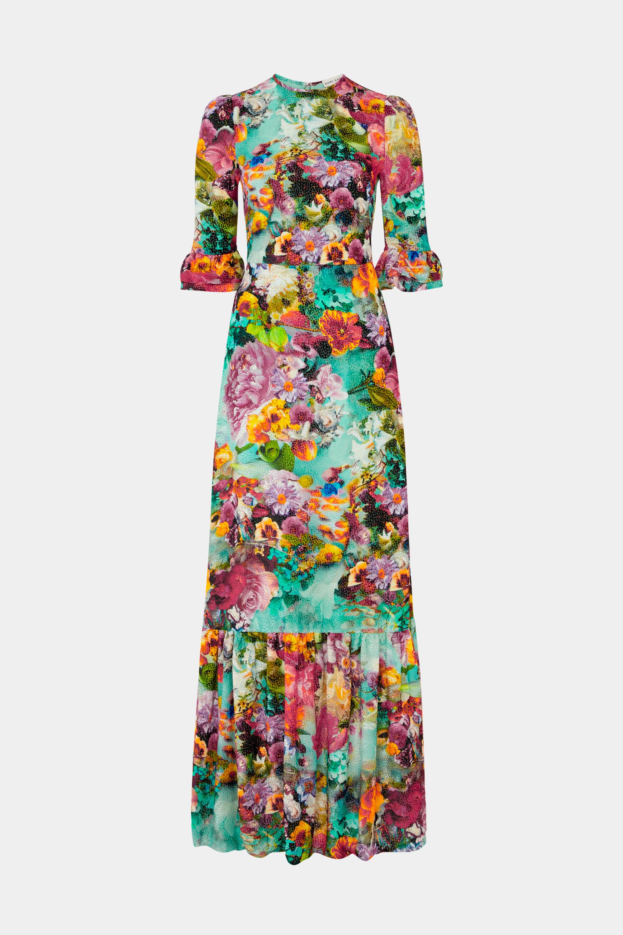 Mary Katrantzou Silk Millais Dress Moody Floral - Lyst