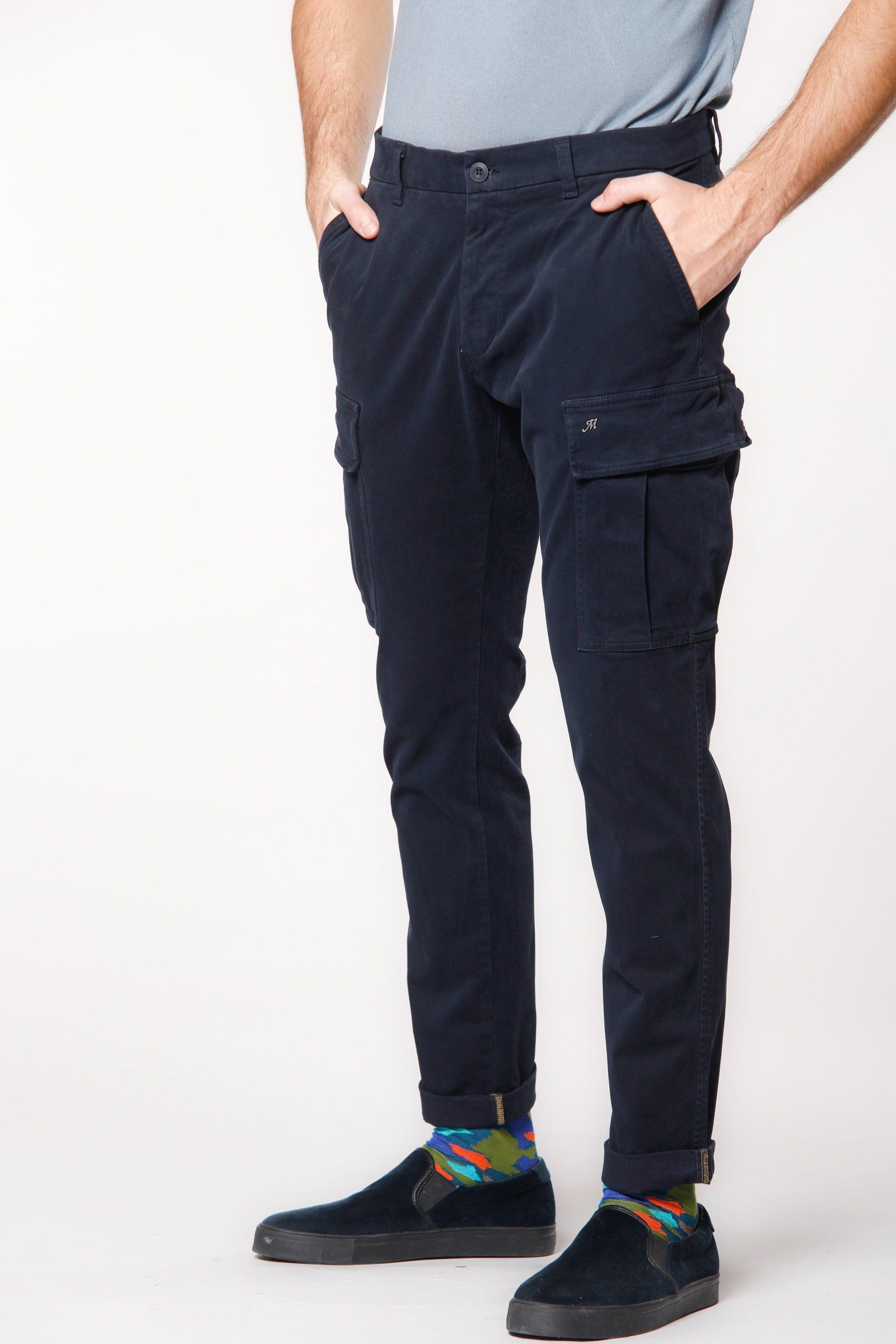 Mason's Airfield Man Cargo Pants In Stretch Cotton Regular in Blue for ...
