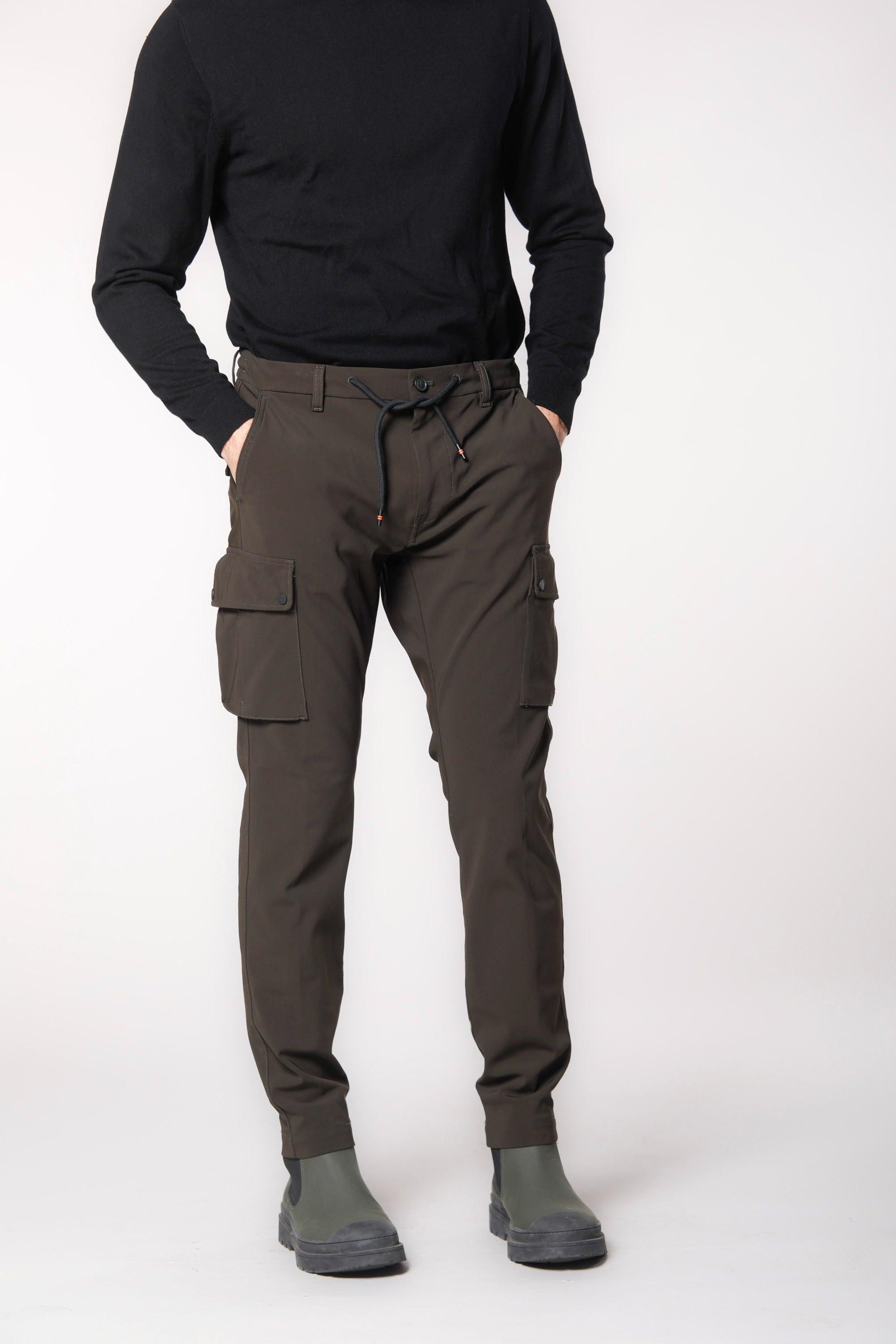 Mason's Chile Athleisure Man Cargo Pants In Nylon Dynamic Carrot Fit in