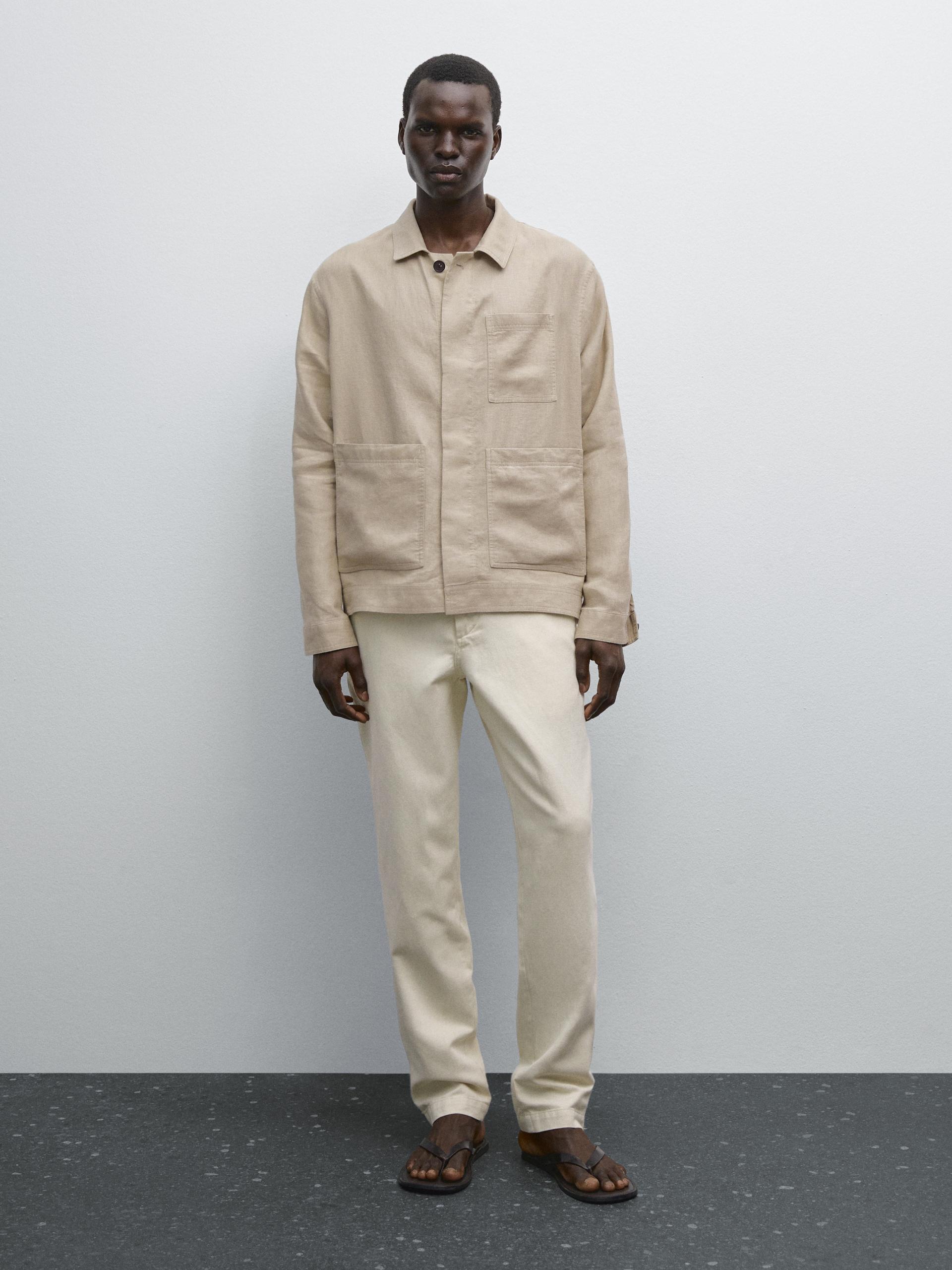 Pantalón Tapered Fit MASSIMO DUTTI de hombre de color Blanco Lyst