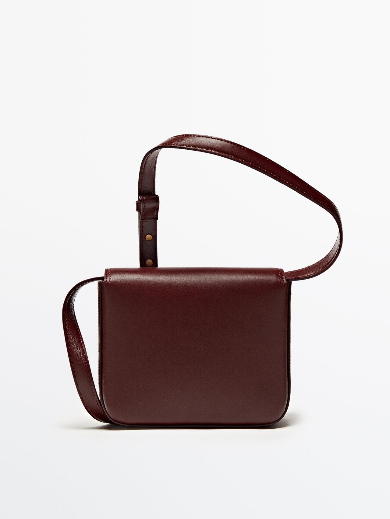 MASSIMO DUTTI Leather Crossbody Bag With Multi-way Strap in Brown | Lyst