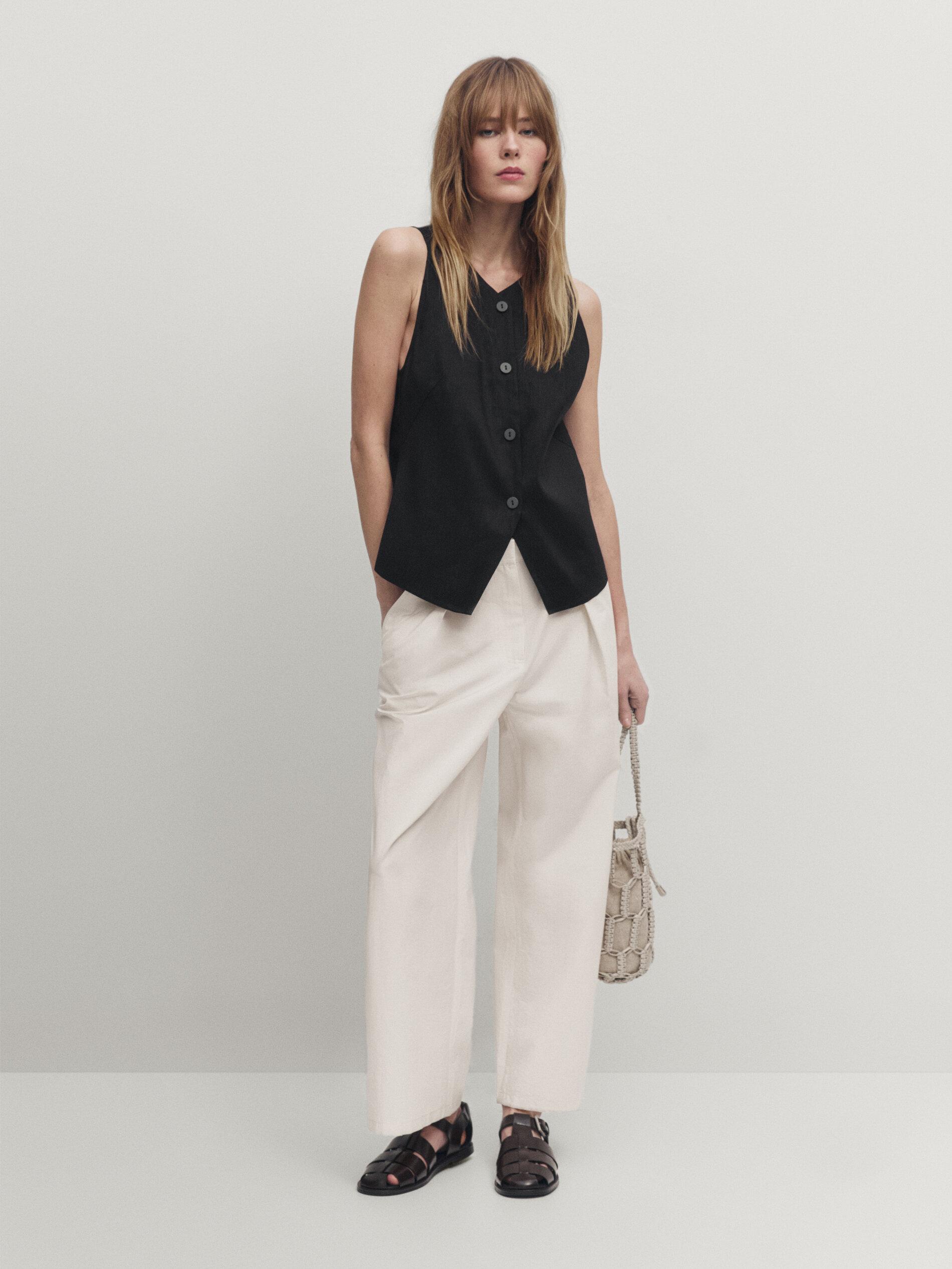 Pantalón Massimo Dutti Chaleco Mujer Borneobulletin Massimo
