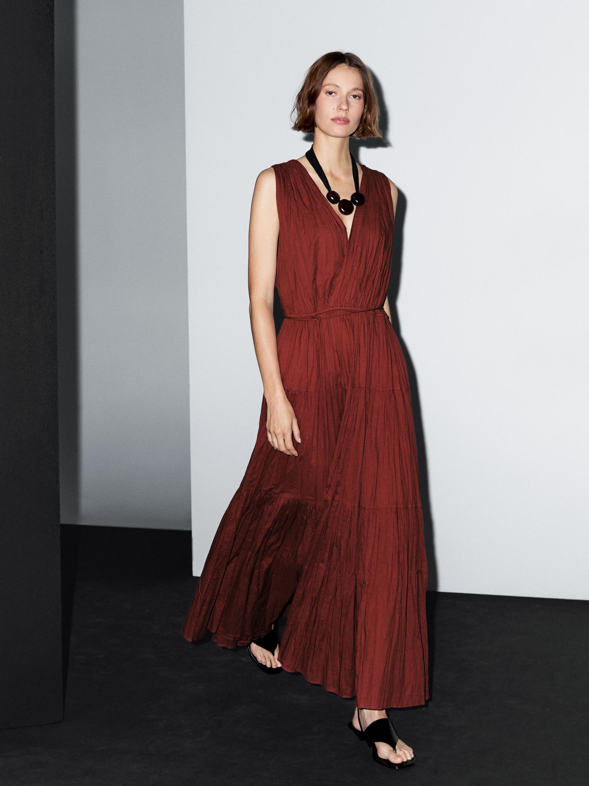 strapless open back dress Ritha, Smocked Dress, in Navy and Red Tartan