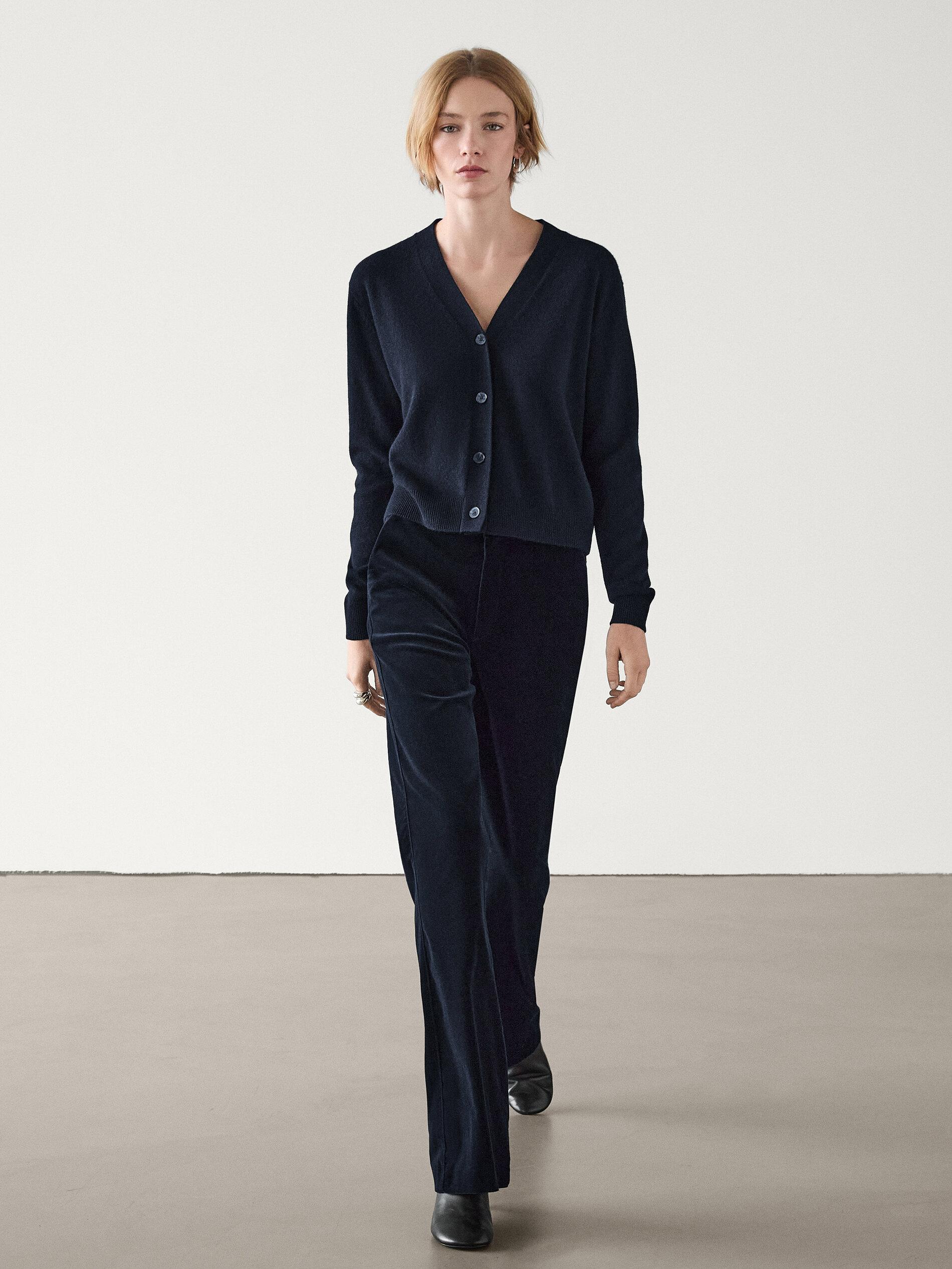 Pantalón Flare Terciopelo MASSIMO DUTTI de color Azul Lyst