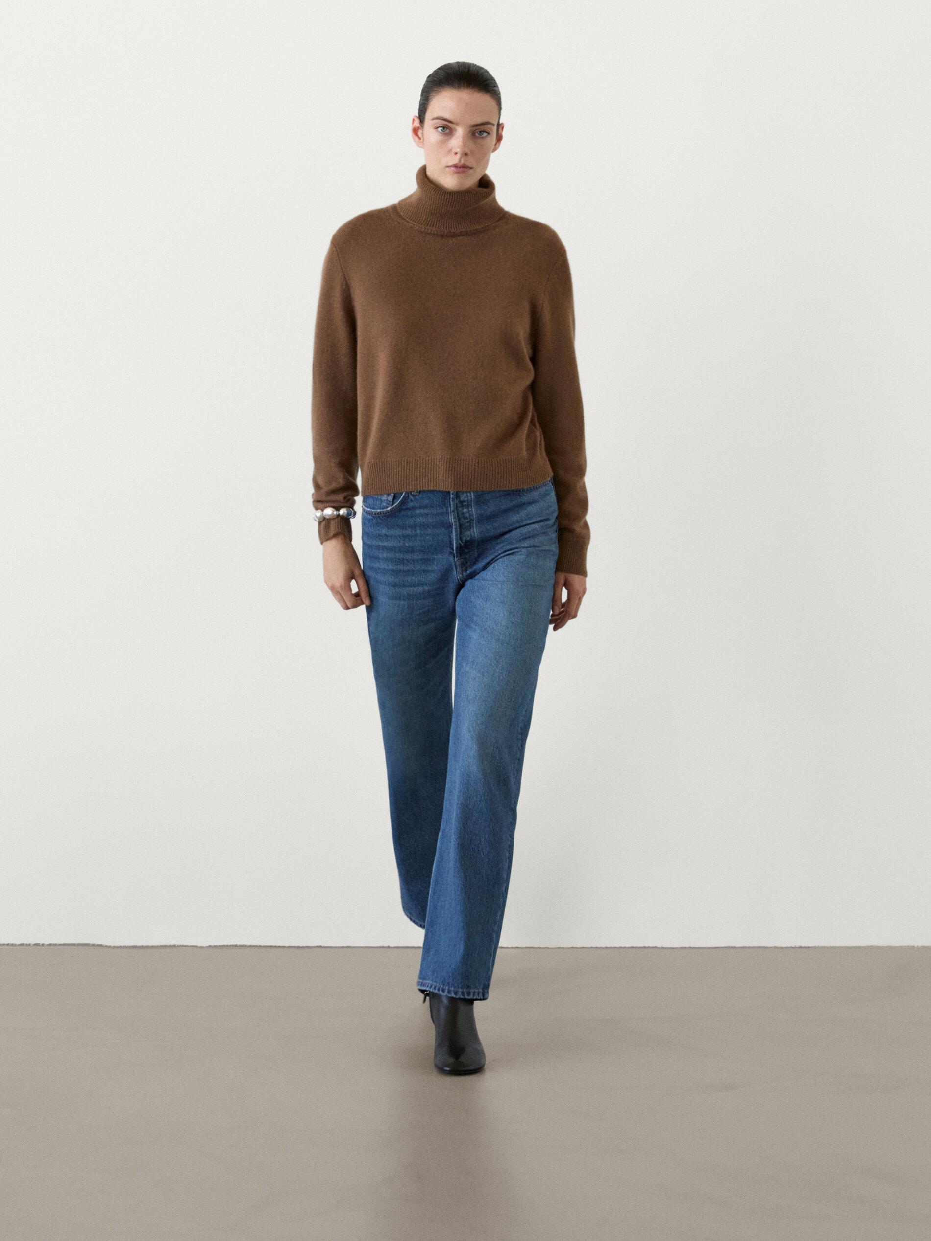 Polo Jersey Negro Cuello Alto Massimo Dutti MASSIMO DUTTI 100