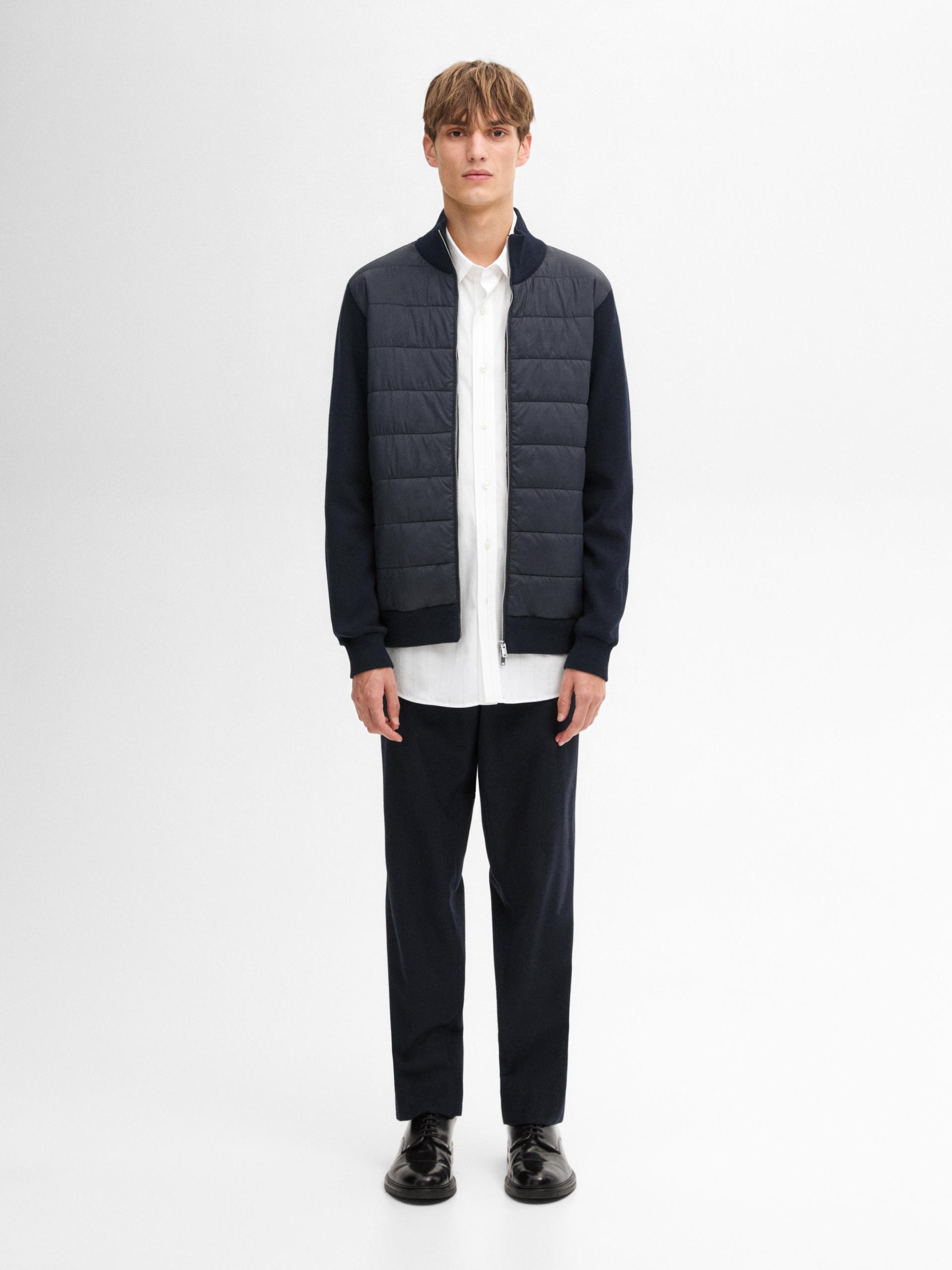 Quilted Jacket Massimo Dutti Navy Jacket MASSIMO DUTTI Cotton