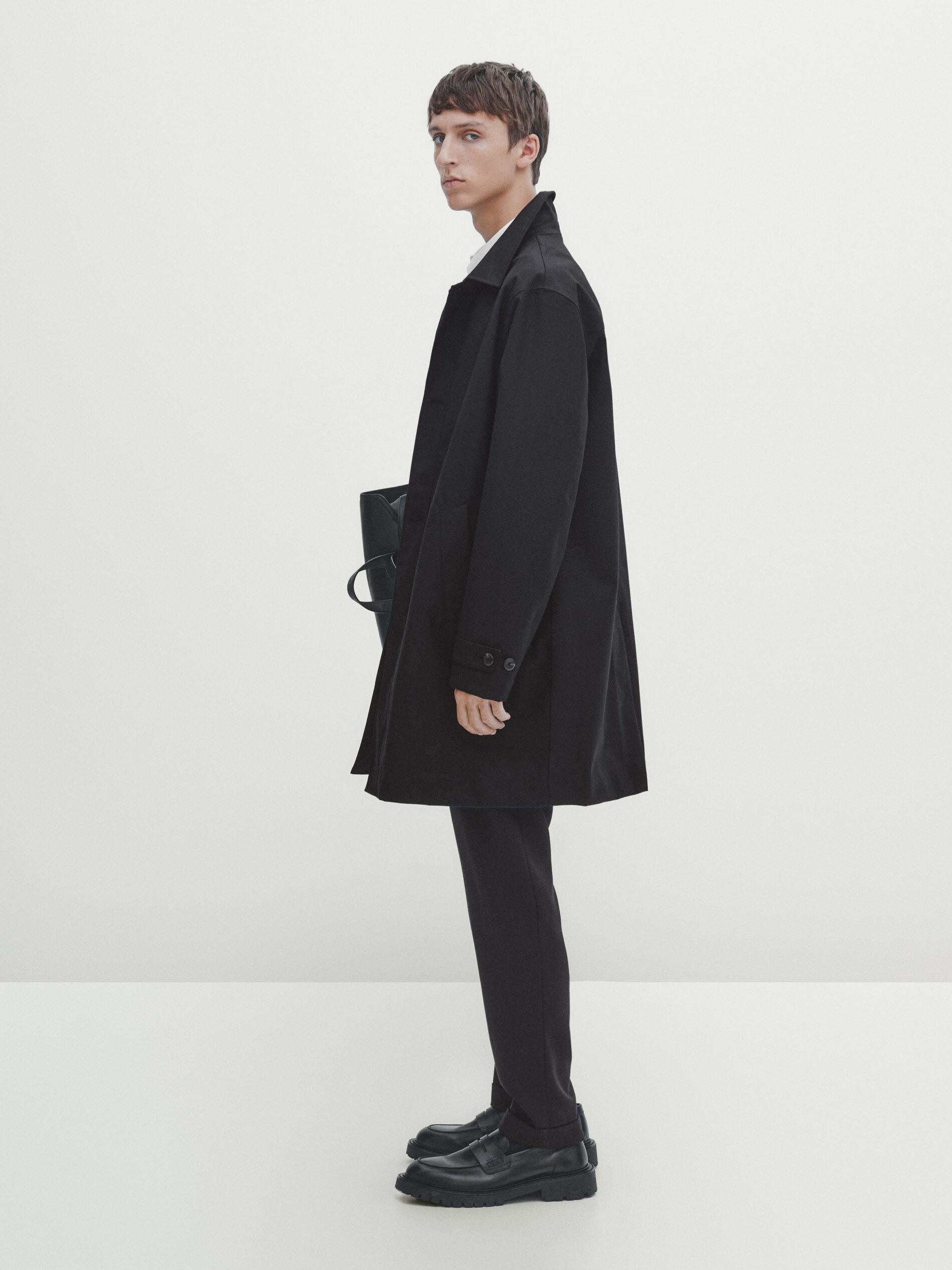 Massimo dutti trench coat men deals
