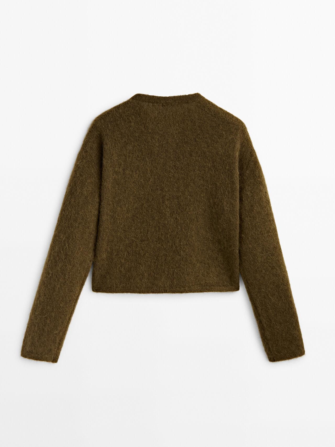 MASSIMO DUTTI Knit Cardigan With Buttons in Green | Lyst