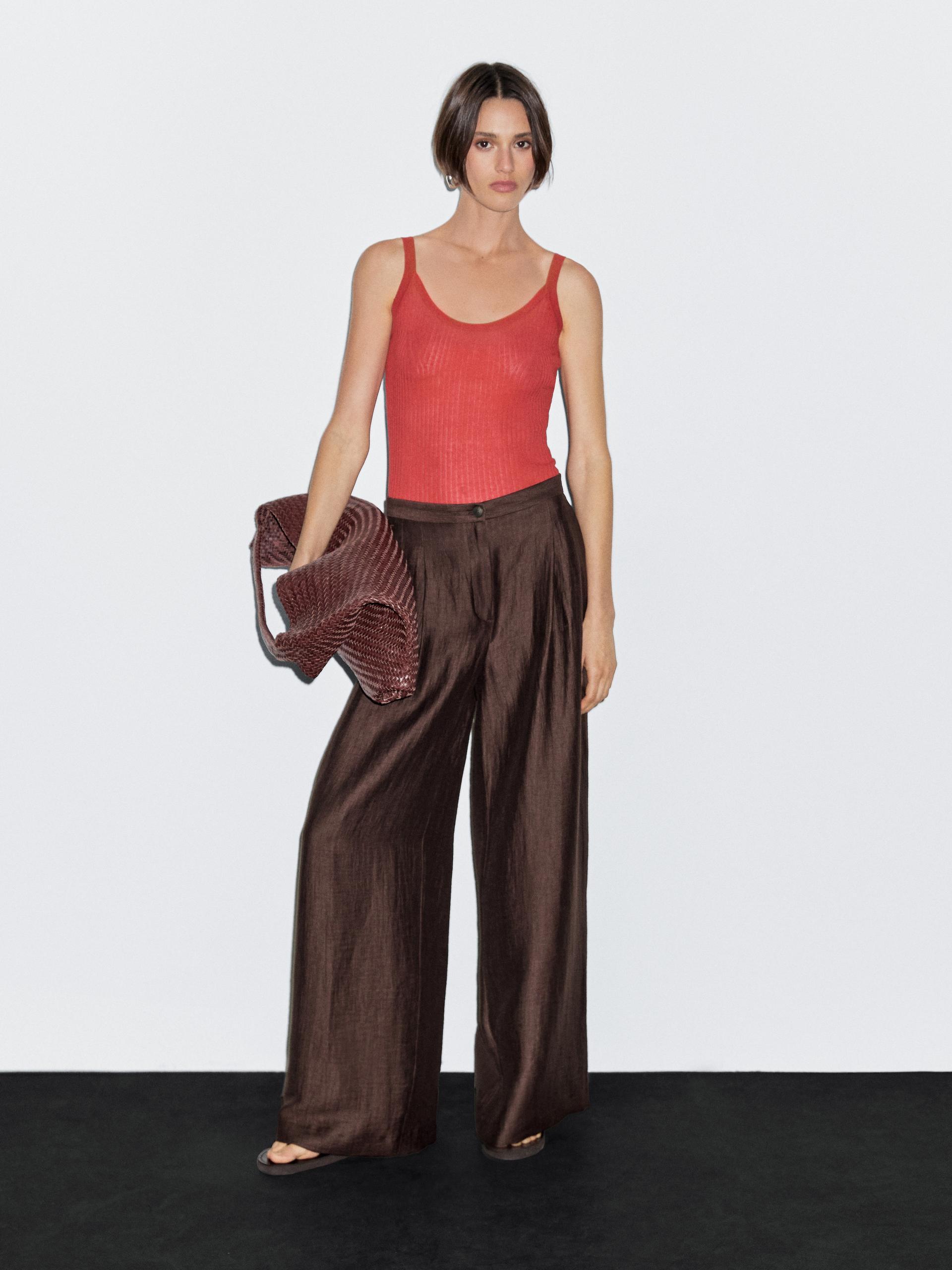 MASSIMO DUTTI Wide-leg and palazzo trousers for Women Online