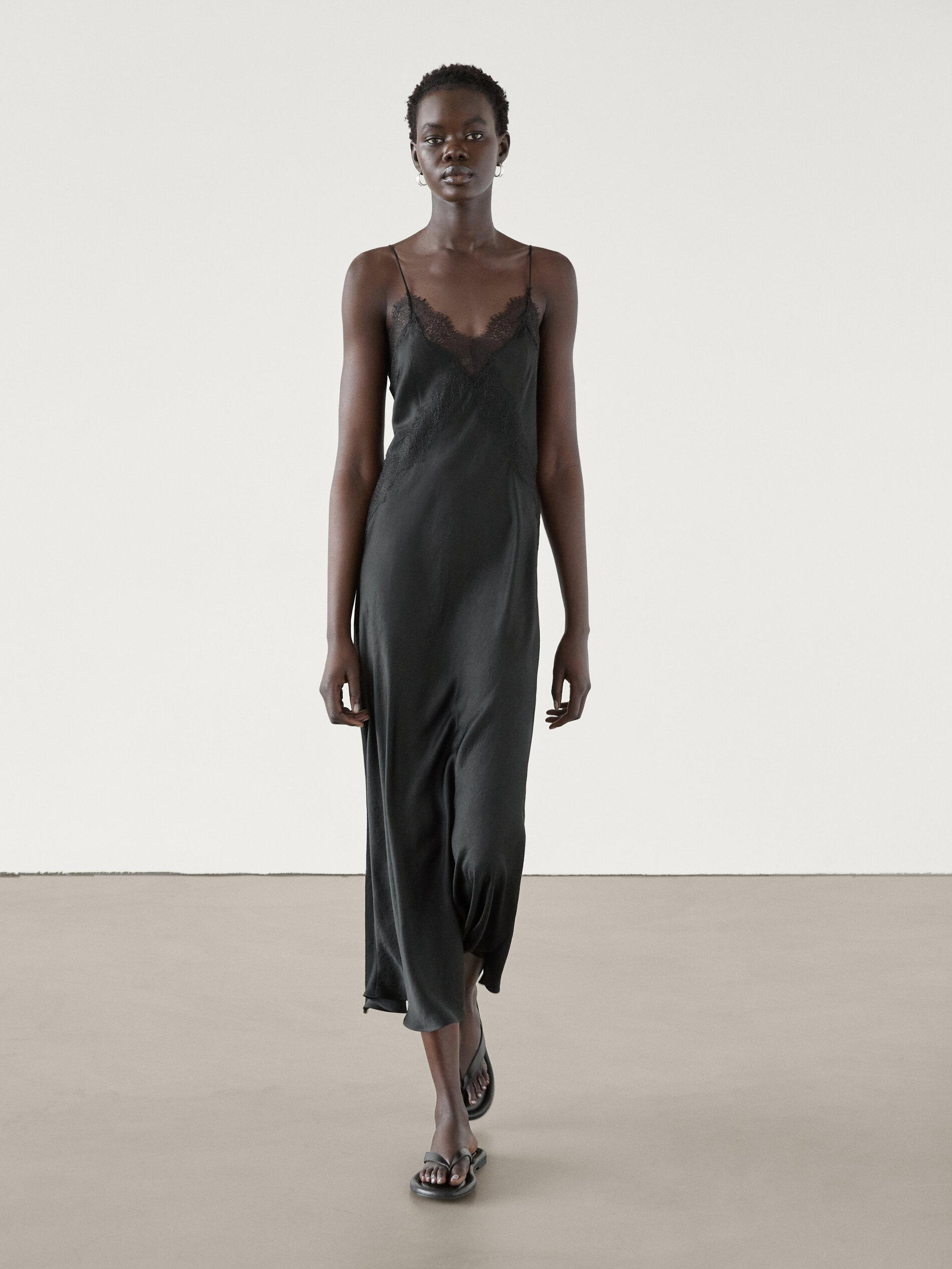 Vestido Midi Lencero Satinado Zara Vestido Lencero Vestido Midi