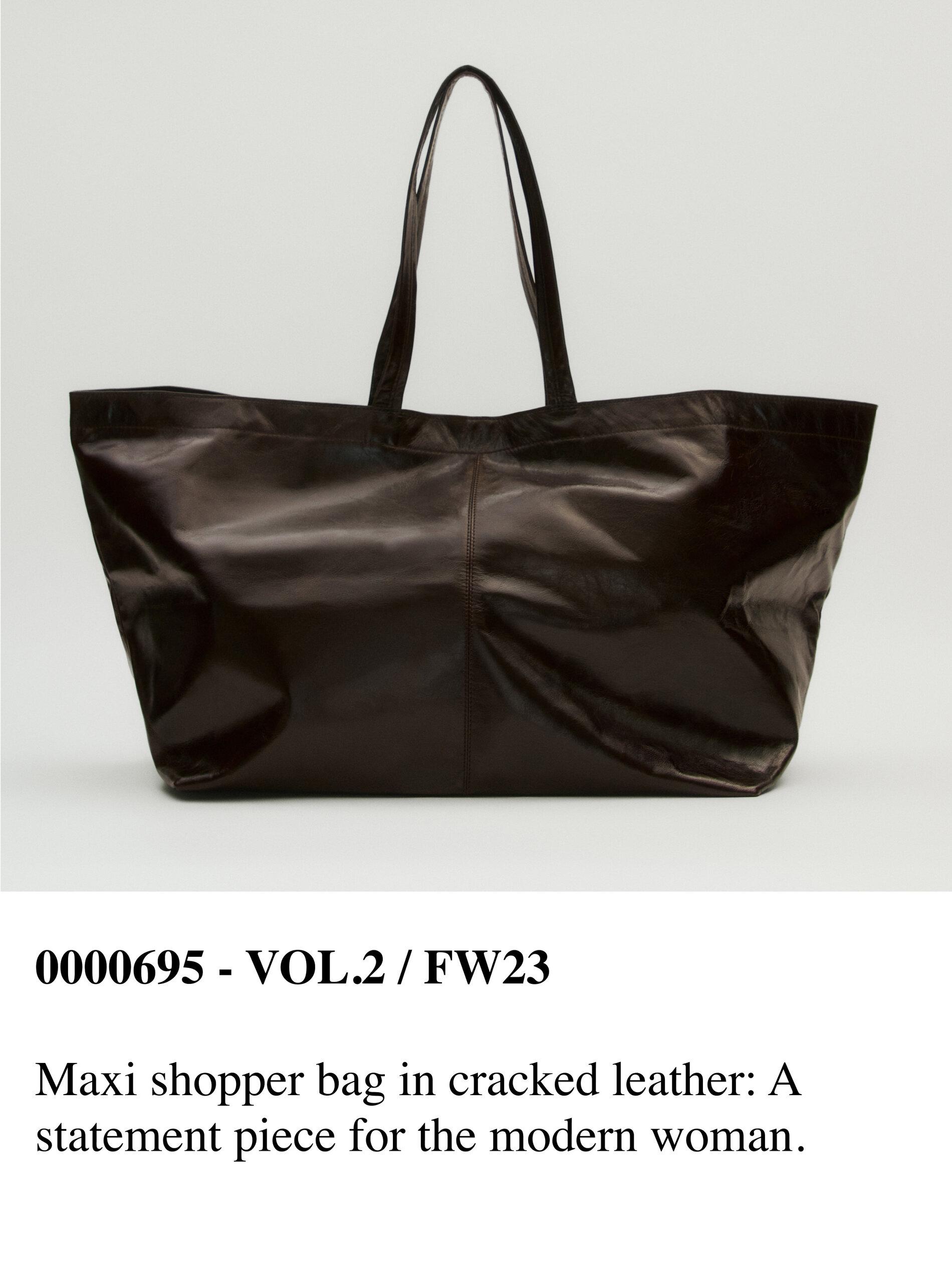 Black maxi shopper bag