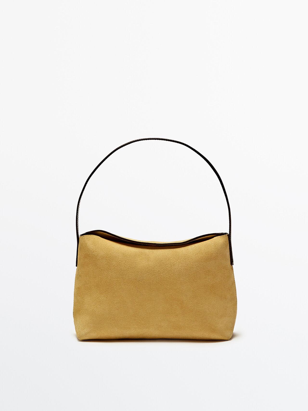 MASSIMO DUTTI New 90s Split Suede Shoulder Bag in Metallic | Lyst