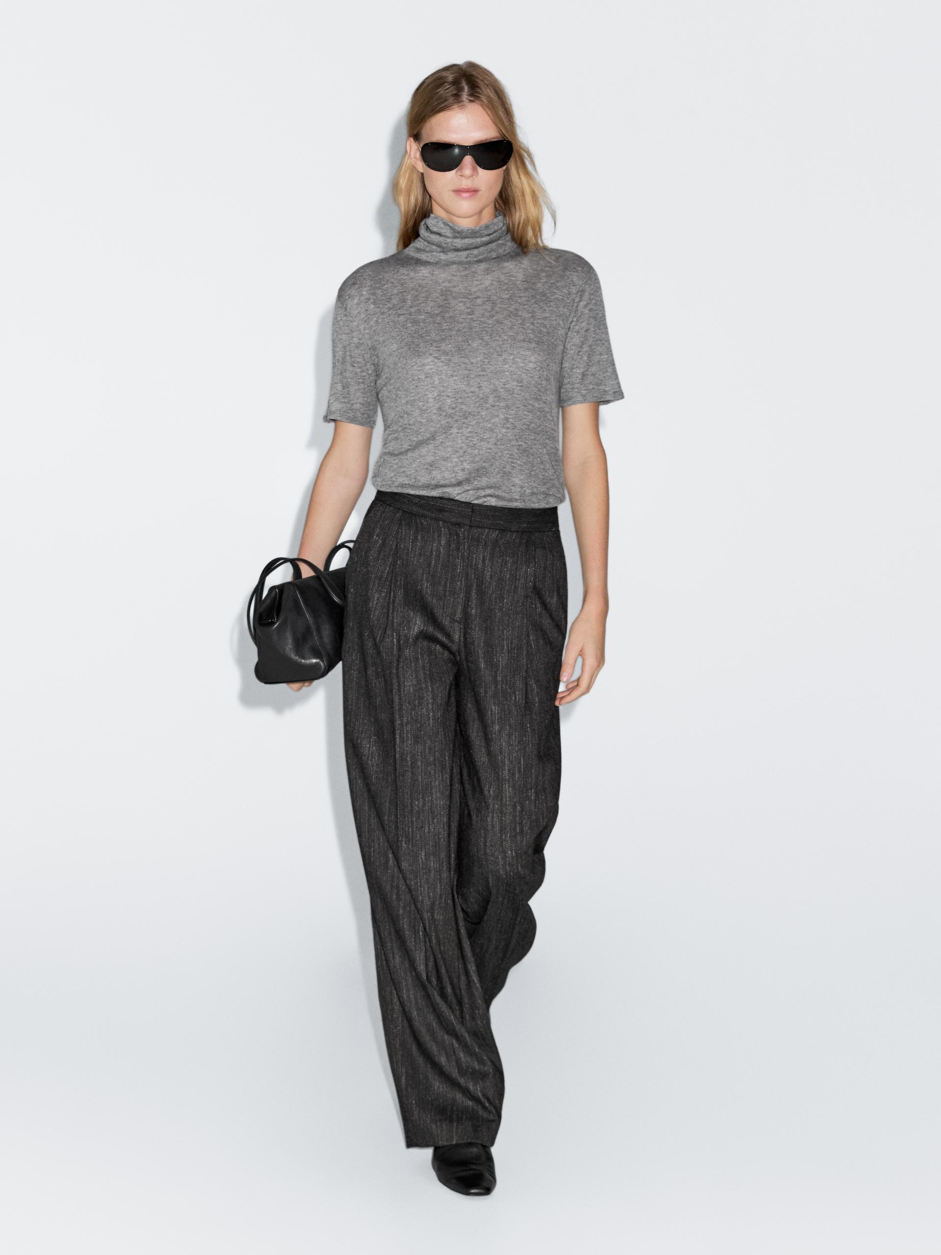 Pantalon Lino Pantalones Massimo Dutti Precios Pantalones En Negro