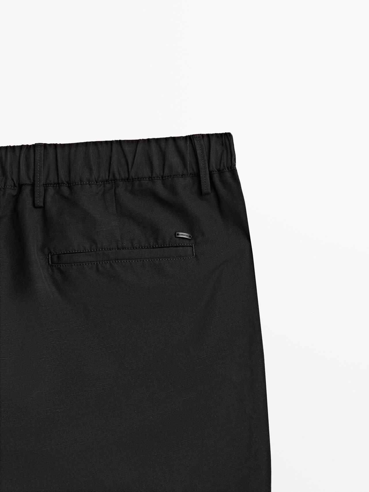 MASSIMO DUTTI Darted Jogging Fit Trousers in Black for Men | Lyst