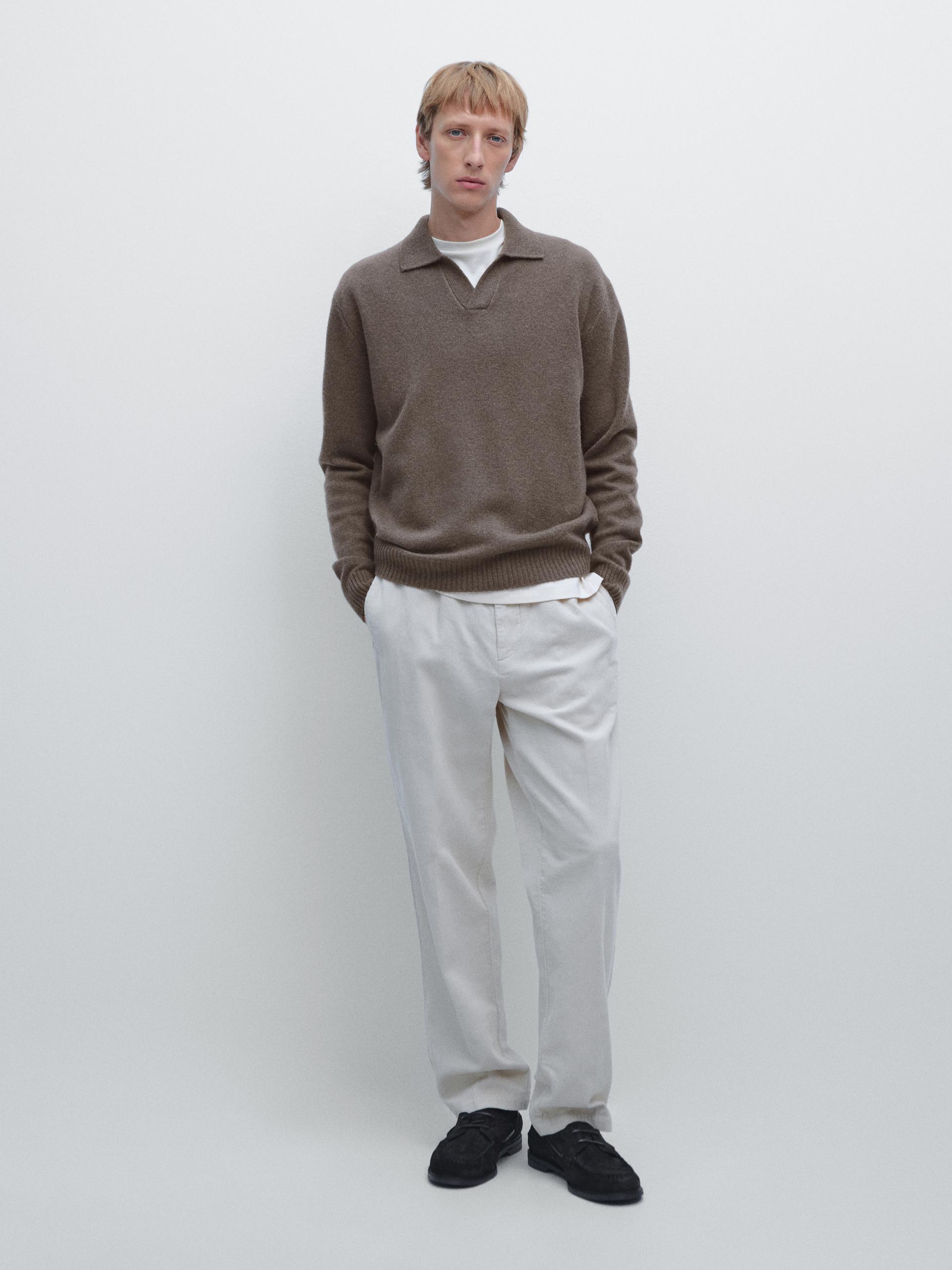 Jerséis con cuello de pico MASSIMO DUTTI de hombre Rebajas en