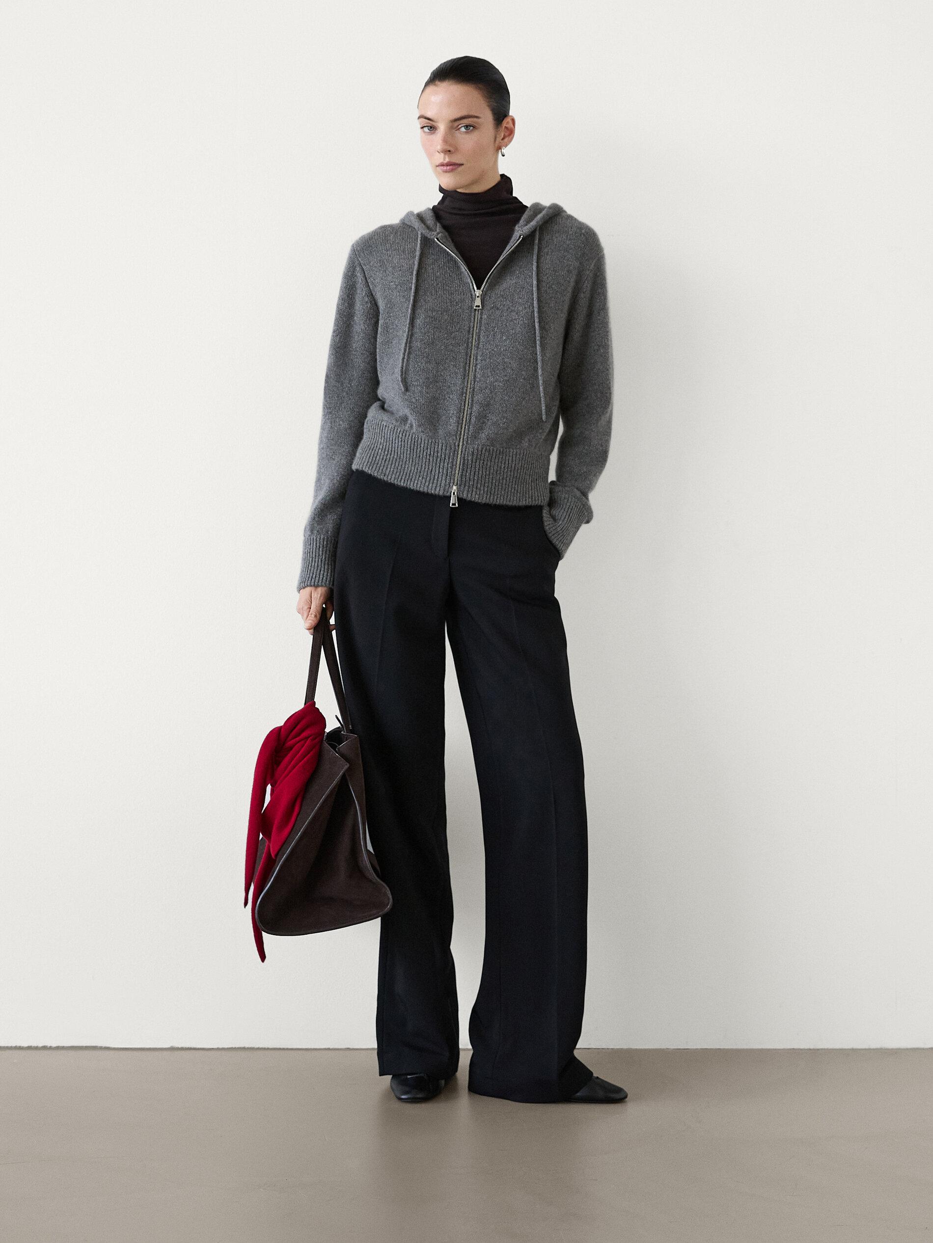 Hooded Cardigan Massimo Dutti Cashmere Pullover MASSIMO DUTTI 100