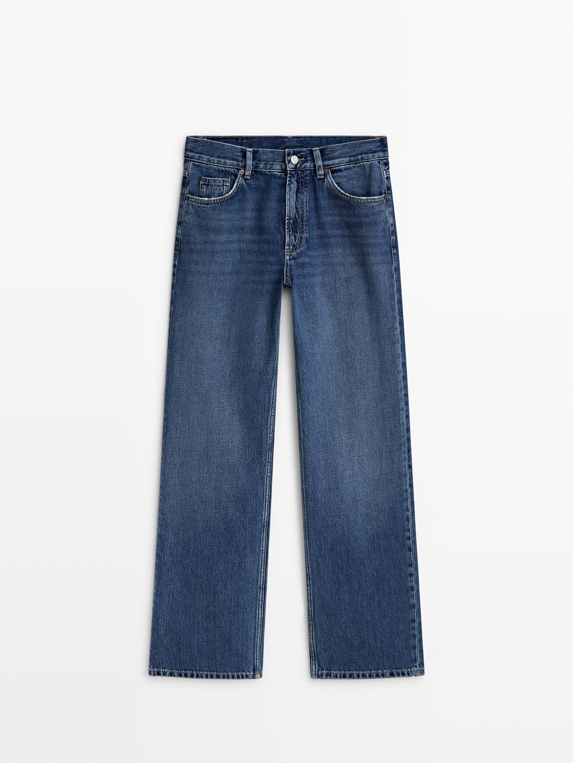 Straight fit comfort mid-rise jeans