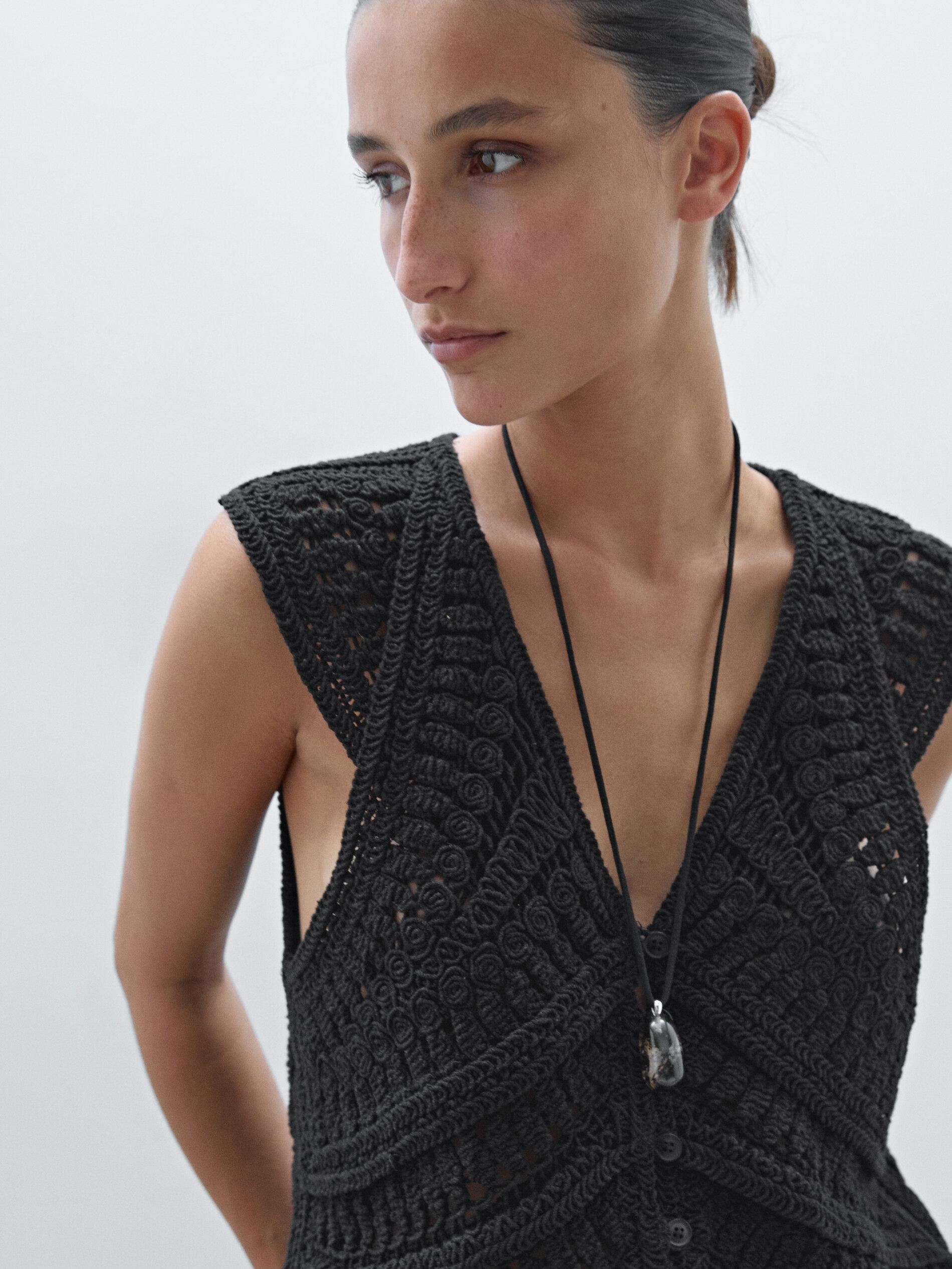 Ameri VINTAGE - eminko様 MEDI CROCHET KNIT VEST eminko様 MEDI CROCHET KNIT VEST（Ameri（アメリ）の「MEDI