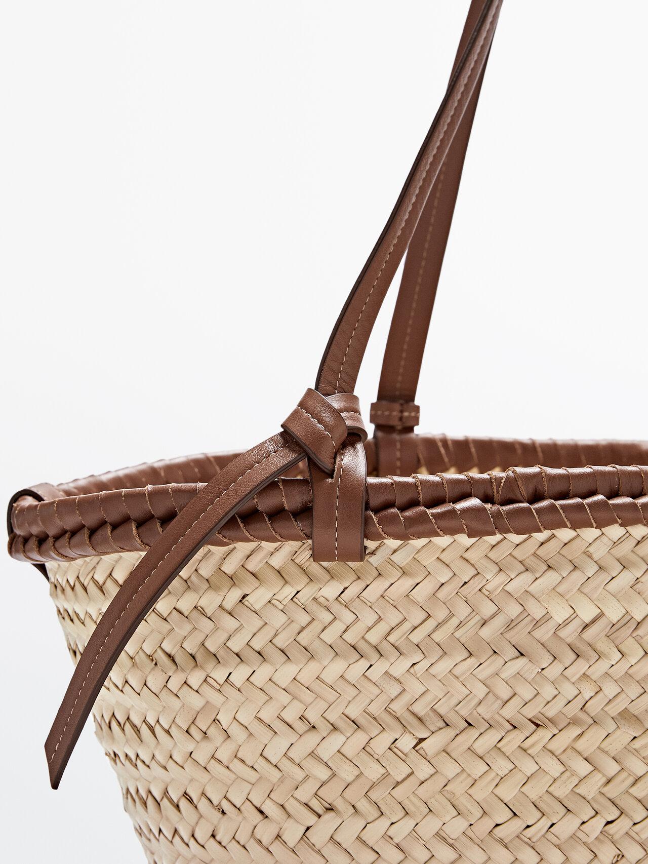 MASSIMO DUTTI Woven Basket + Removable Toiletry Bag | Lyst