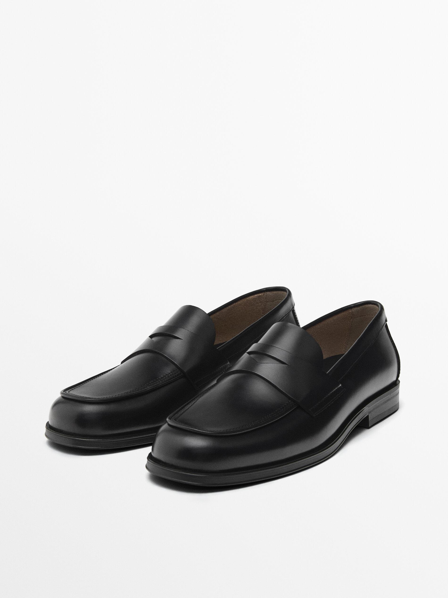 MASSIMO DUTTI Soft-Mokassins Mit Loafer-Detail in Schwarz für