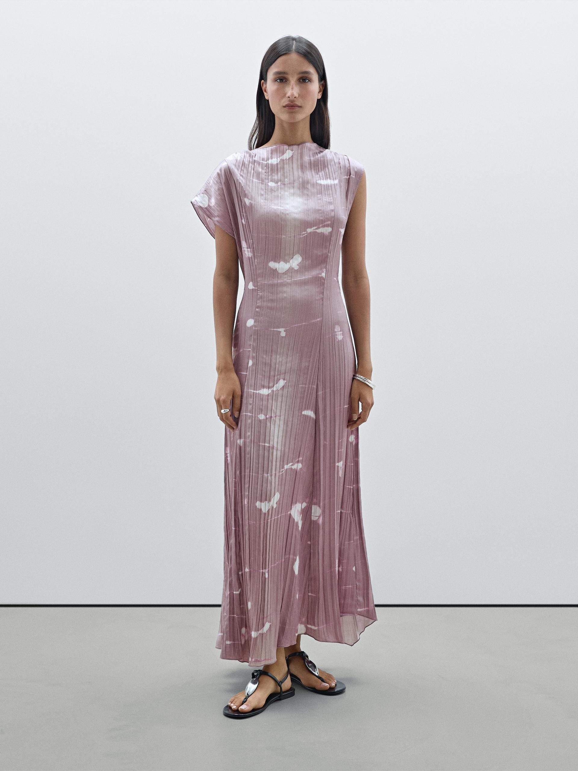 Massimo Dutti Jupe Imprime Animal Massimo Dutti Robe Mi-longue à - Main Image