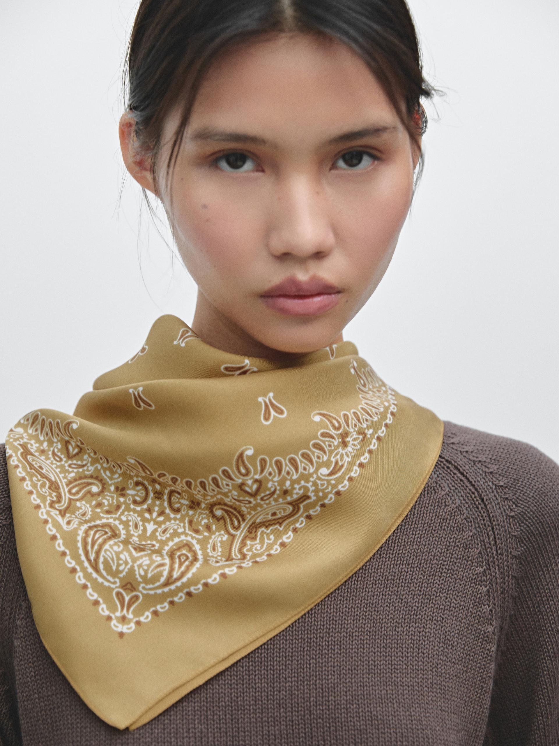 ★ Massimo Dutti★ Paisley pattern 100 silk bandana 0631872 06355725250-o1.jpg?ts=