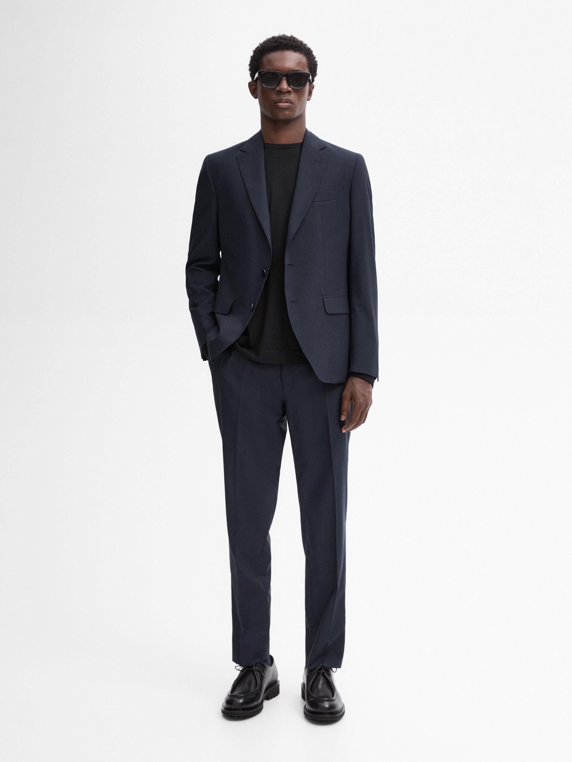 Americana Traje Azul Marino MASSIMO DUTTI de hombre de color Azul Lyst