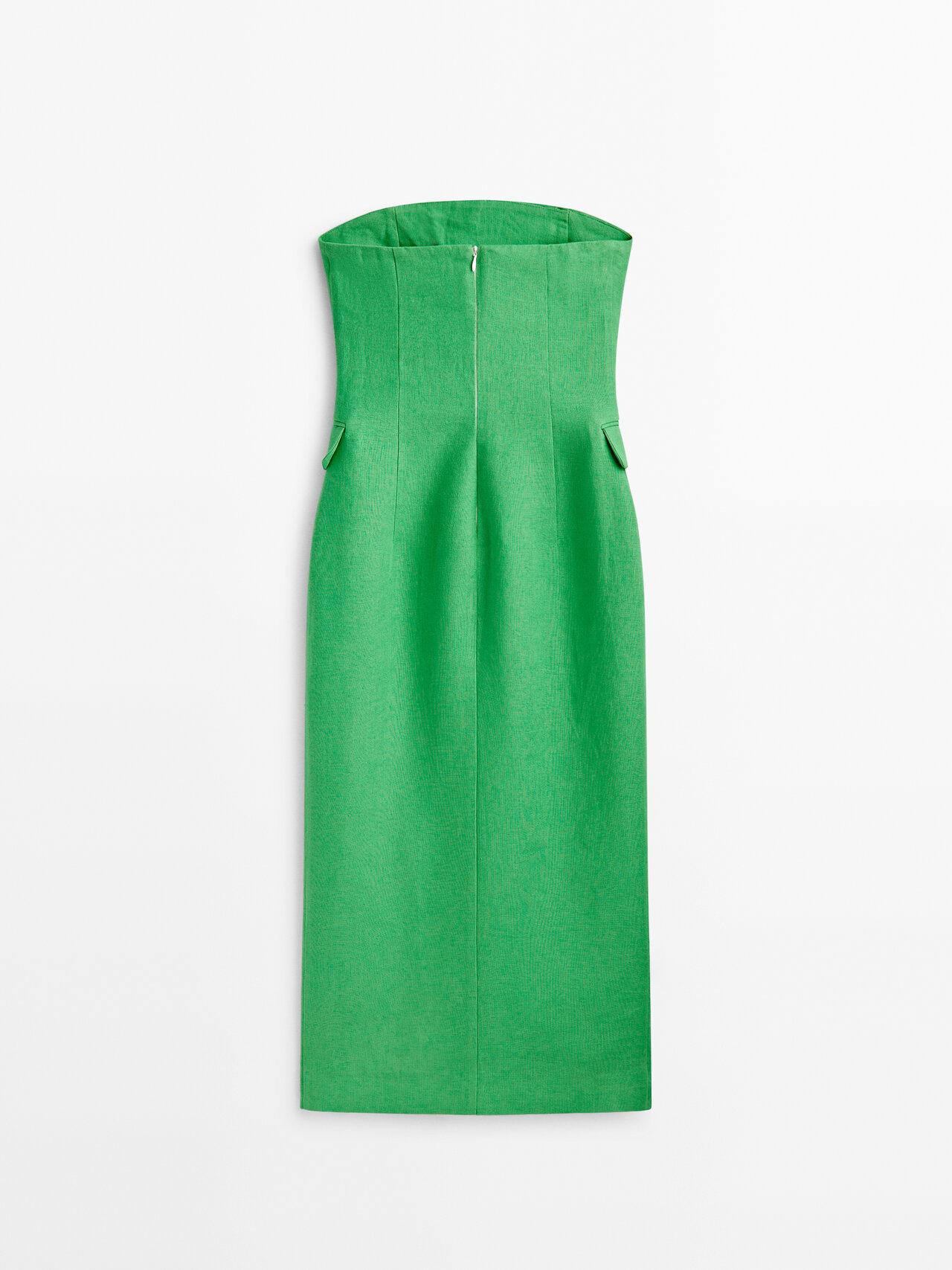 Vestido verde massimo dutti 2019 outlet
