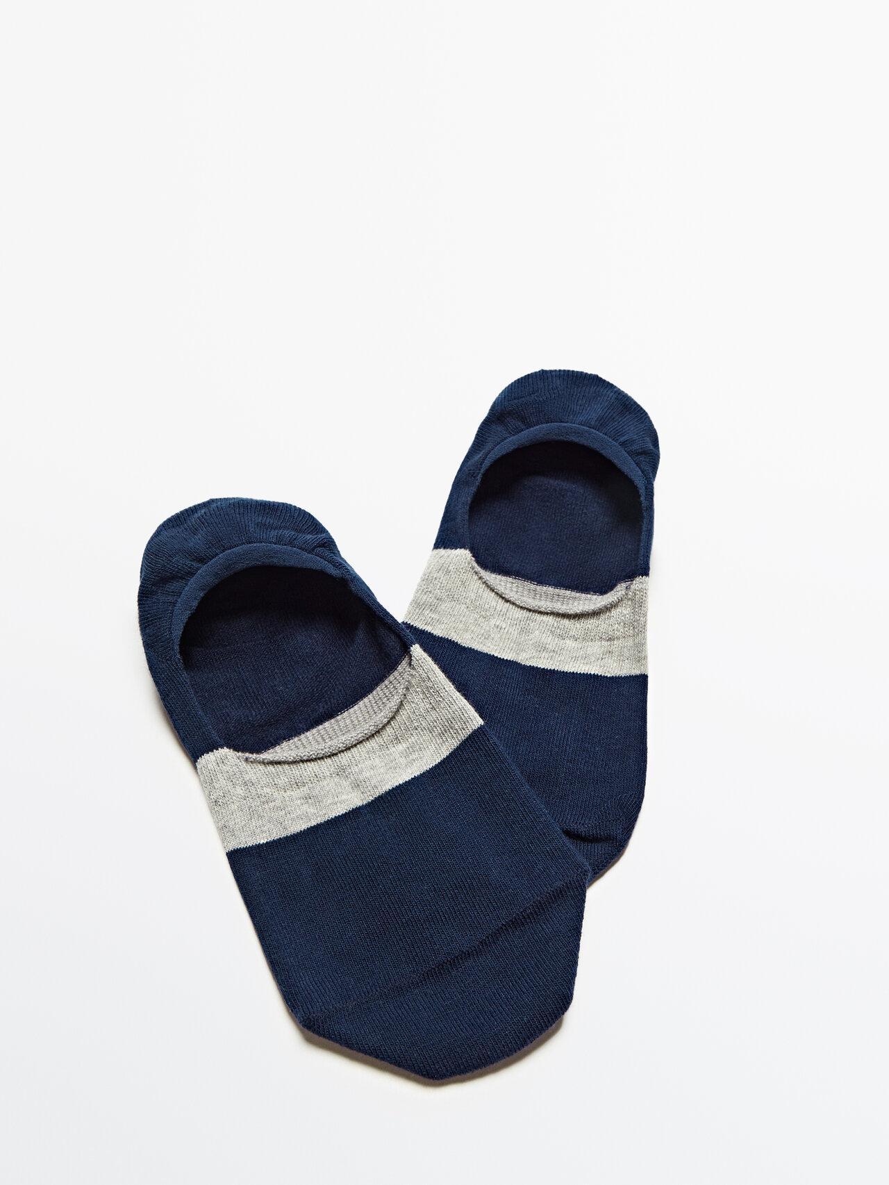 MASSIMO DUTTI Pack Of 3 Cotton No-show Socks in Blue for Men | Lyst