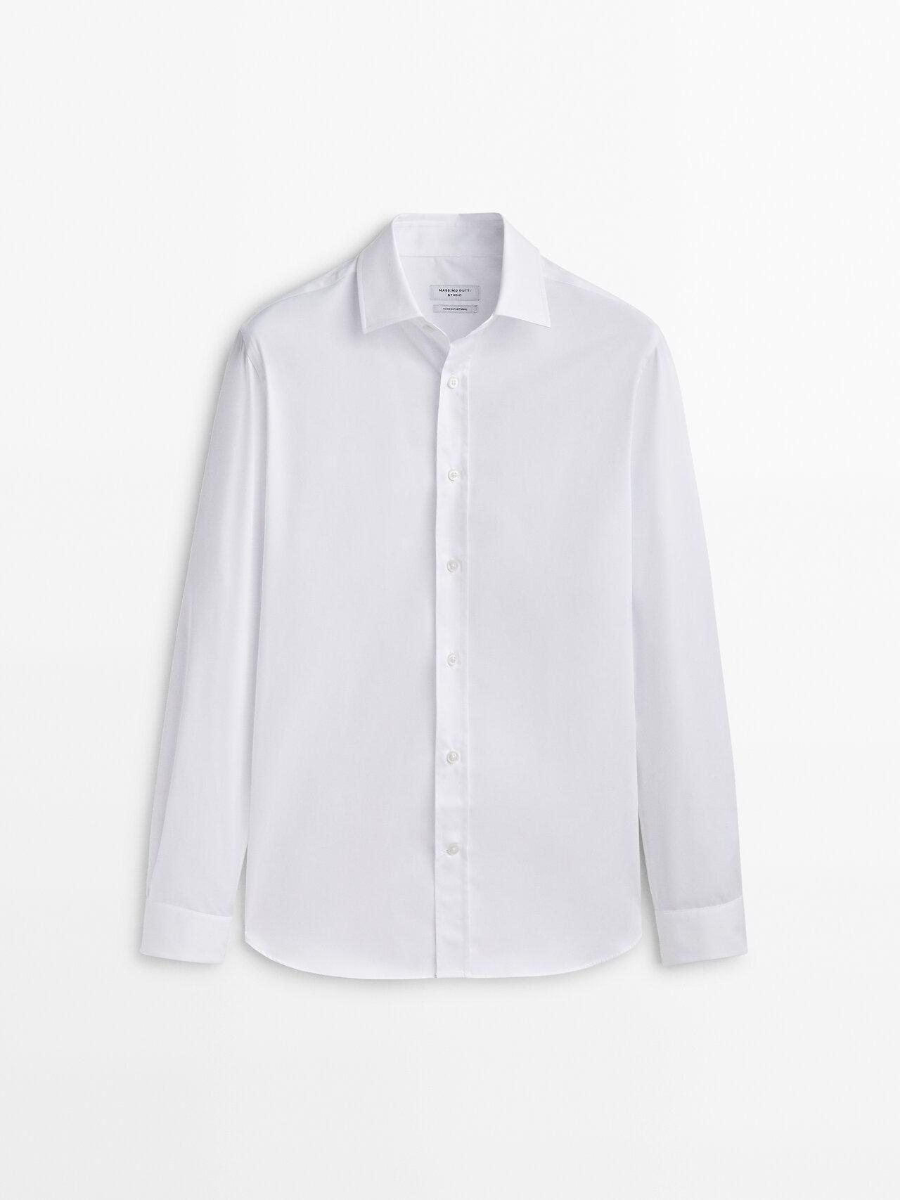 MASSIMO DUTTI Relaxed Fit Cotton Shirt - Studio in White for Men | Lyst