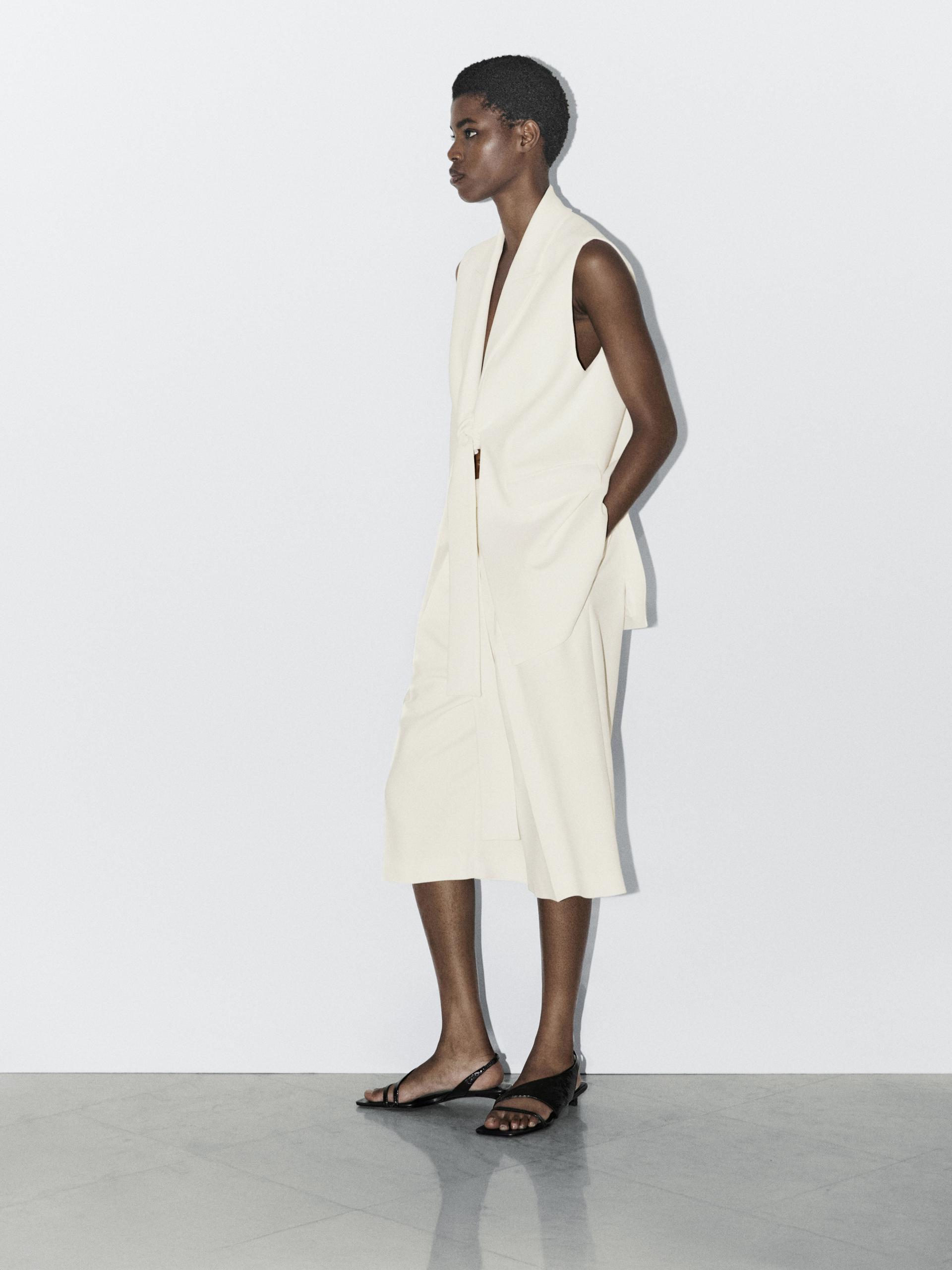 Pantalones Cortos Pantalon Blanco Massimo Dutti Mujer Bermudas