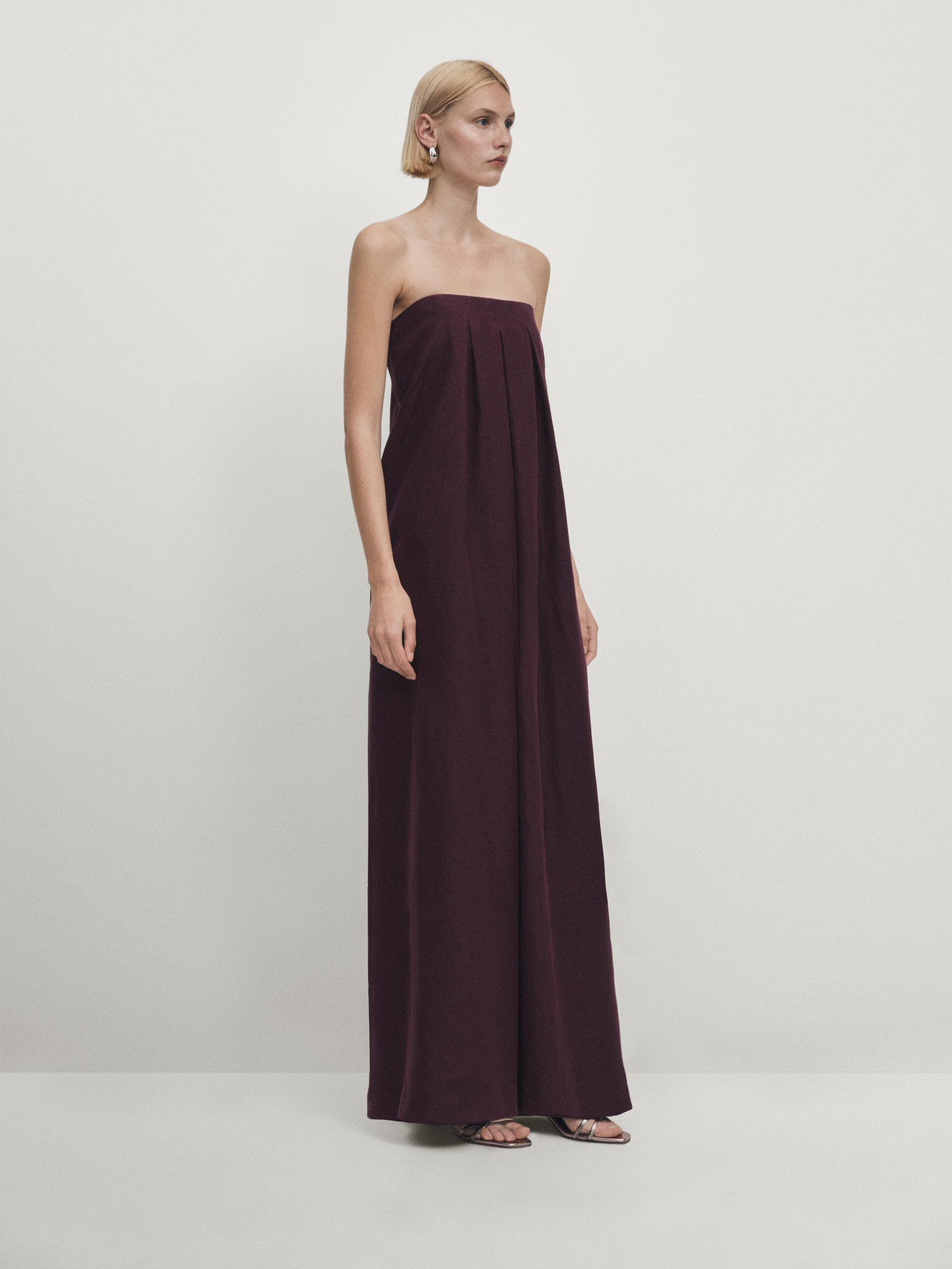 Mono 100 Lino Detalle Pinzas MASSIMO DUTTI de color Blanco Lyst