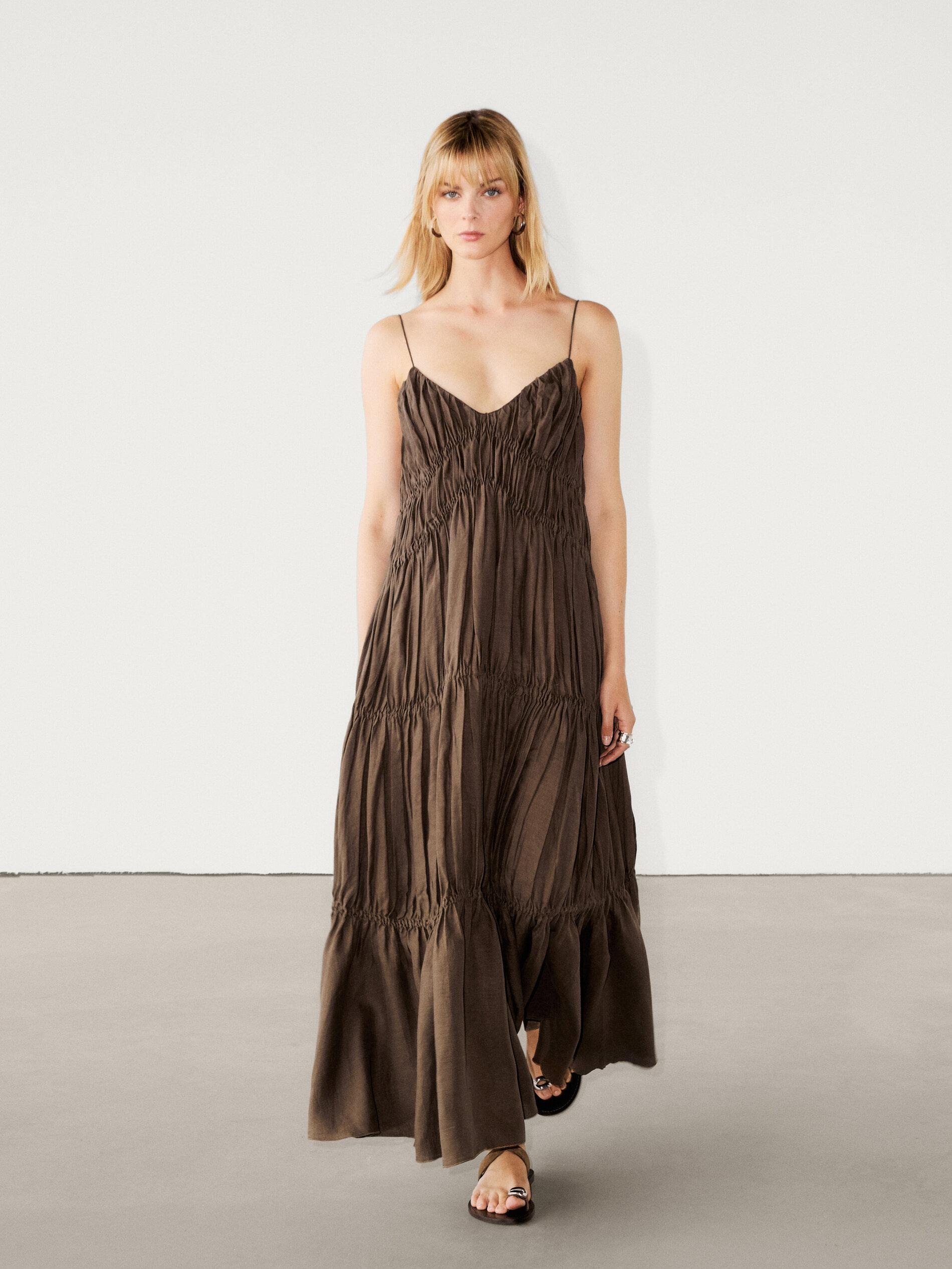 Massimo dutti cupro dress hotsell