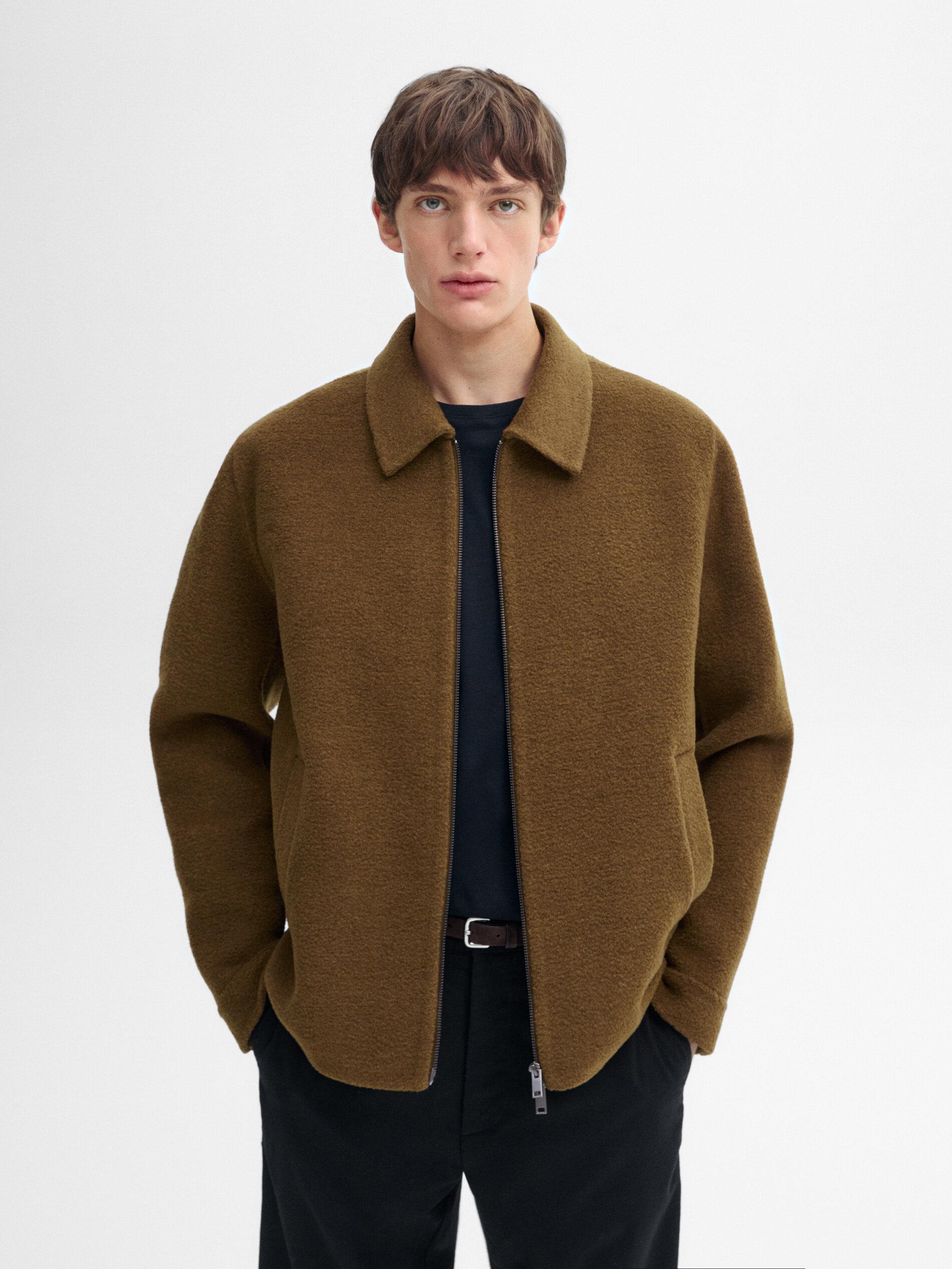Wool Coat Massimo Dutti Mens Jackets Uk MASSIMO DUTTI Wool Blend - Main Image