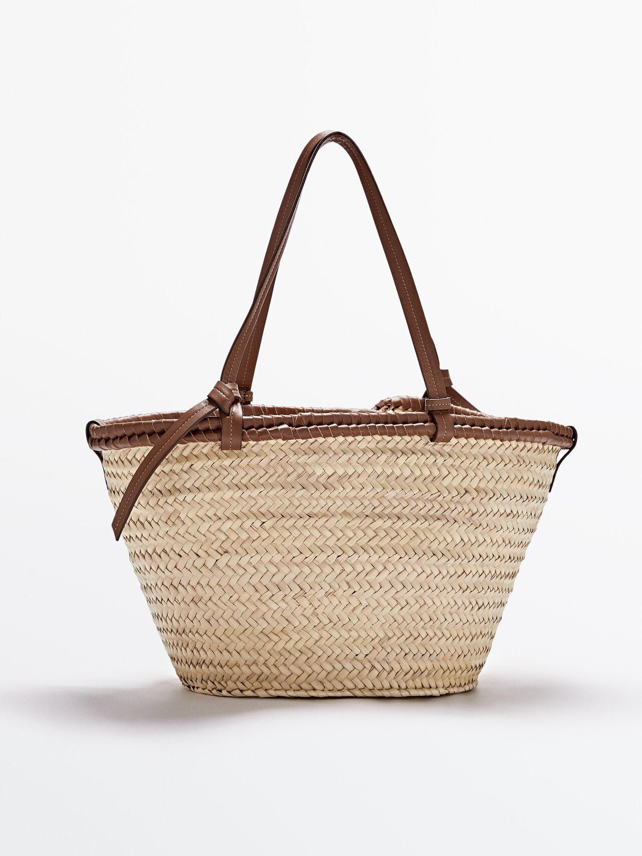 MASSIMO DUTTI Woven Basket + Removable Toiletry Bag | Lyst