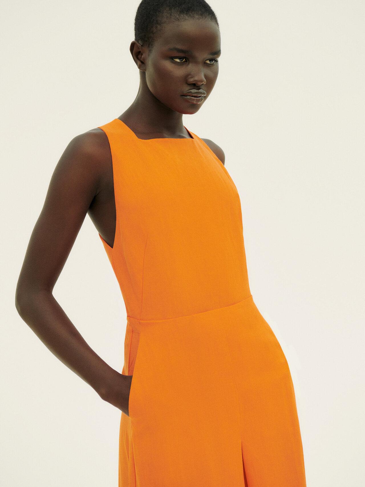 MASSIMO DUTTI Dress With Crossed Back in Orange | Lyst