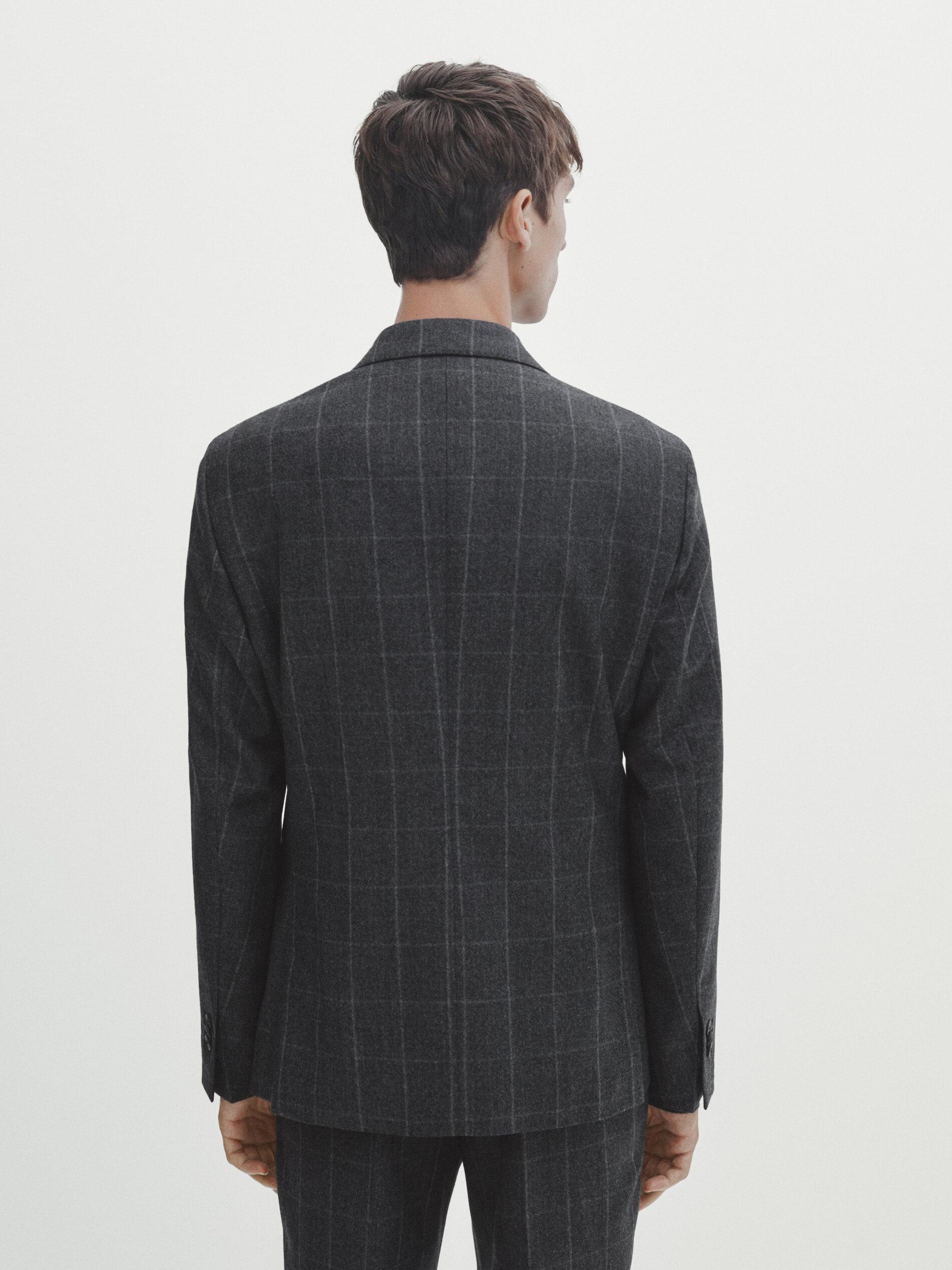 Massimo dutti checked blazer clearance