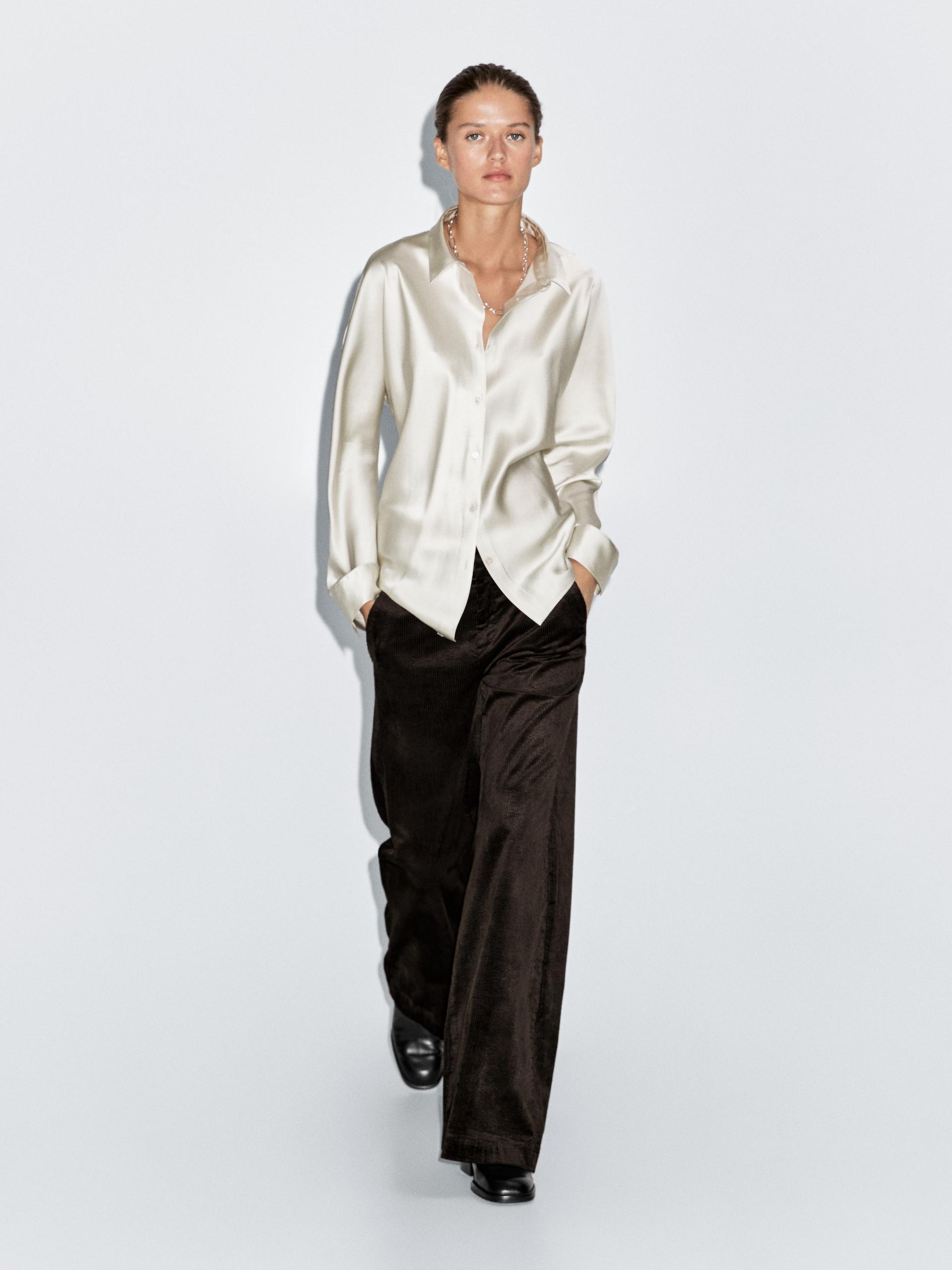 Pantalones de pernera ancha y palazzo MASSIMO DUTTI de mujer